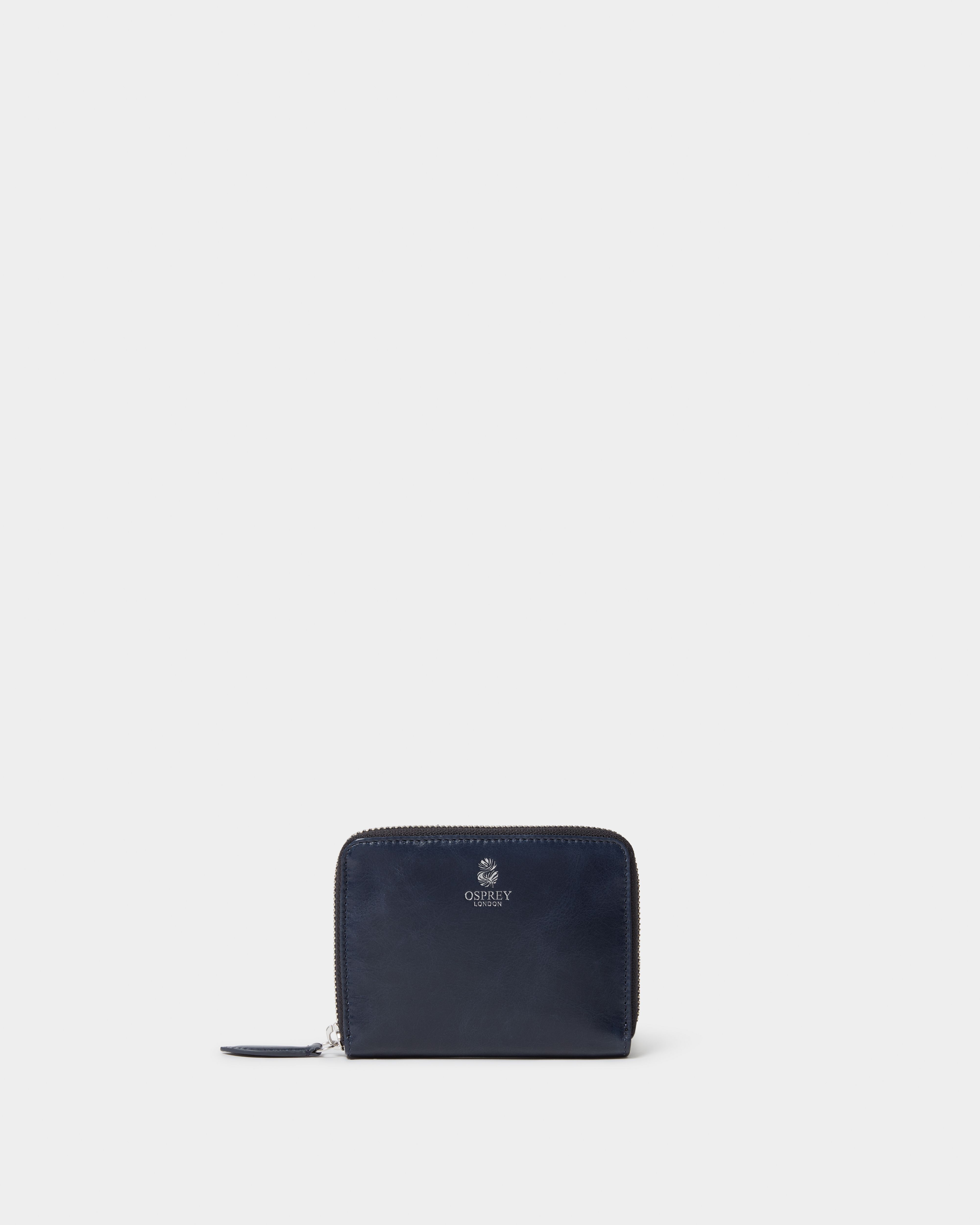Image number 2 of The Wentworth Medium Leather Zip Around in Navy
