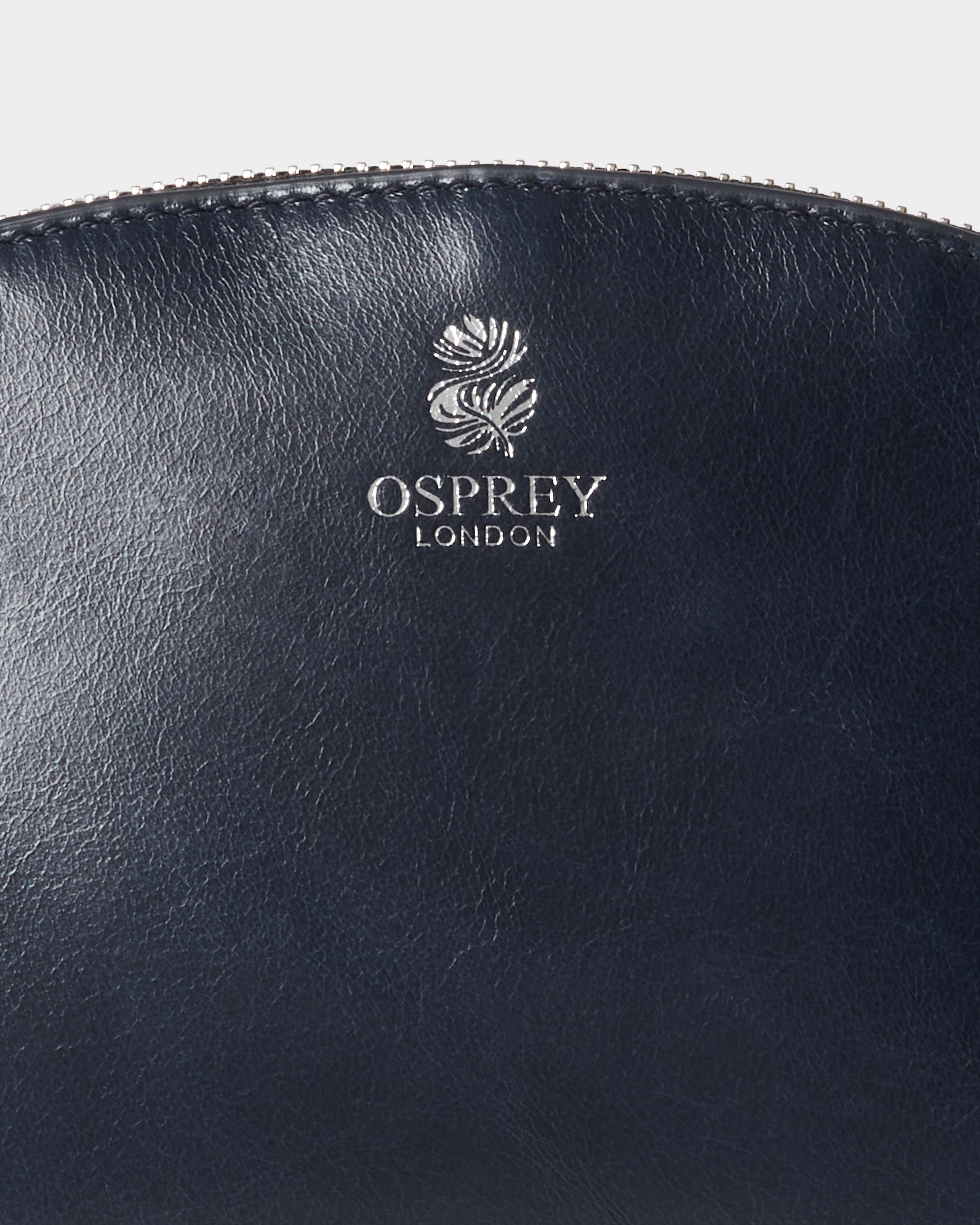 Image number 5 of The Wentworth Leather Small Make Up Bag in Navy