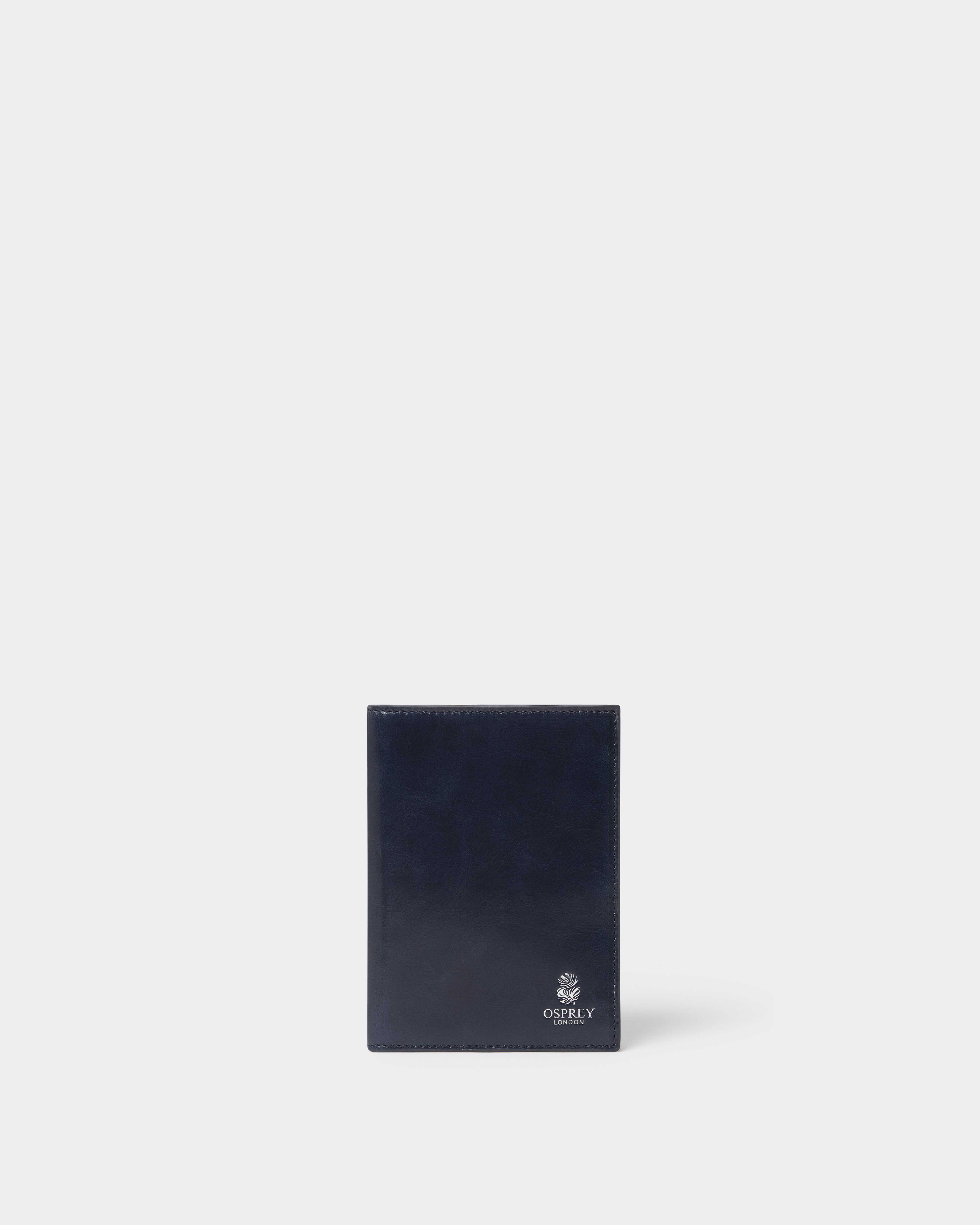 Image number 2 of The Wentworth Leather Passport Cover in Navy