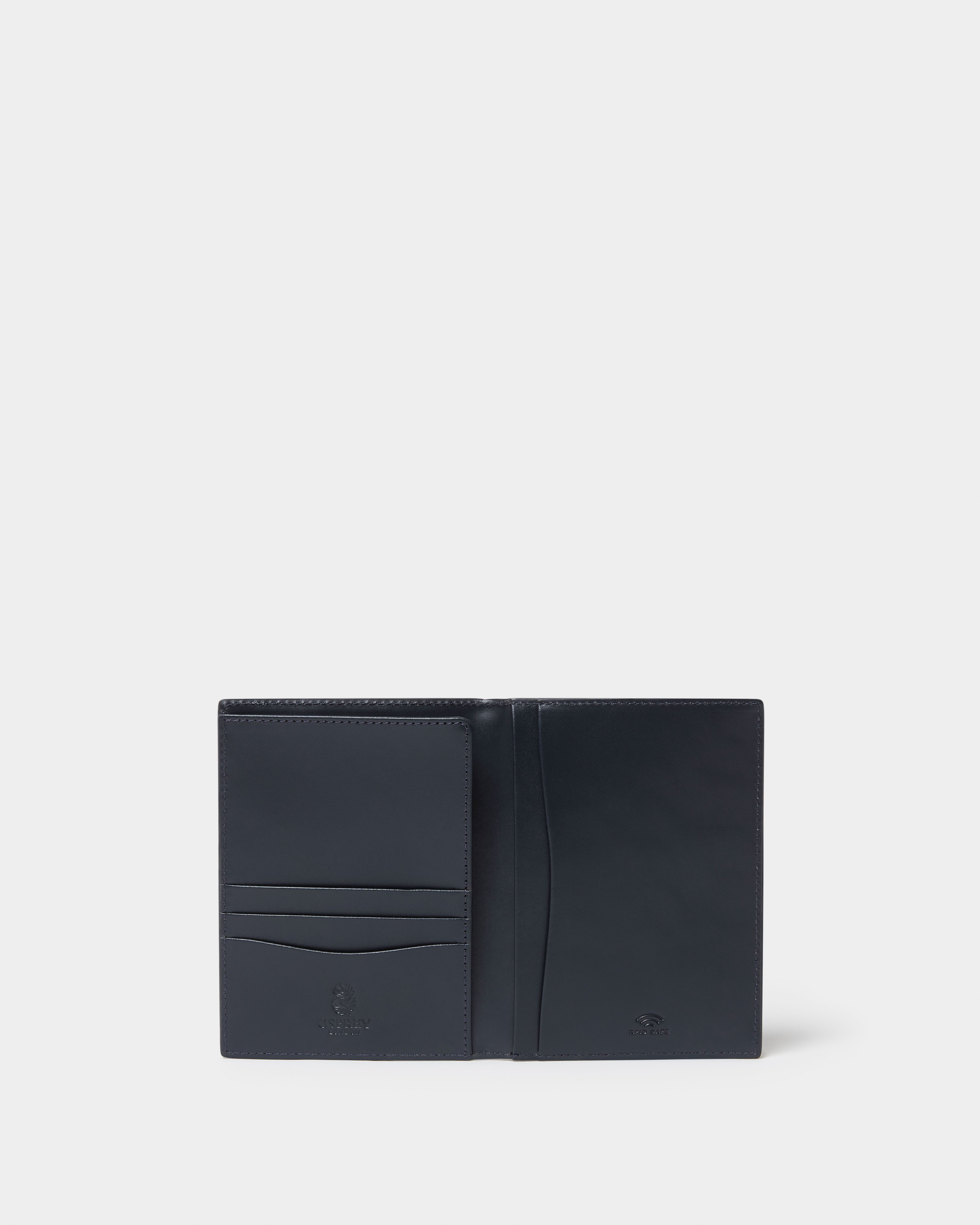 Image number 4 of The Wentworth Leather Passport Cover in Navy