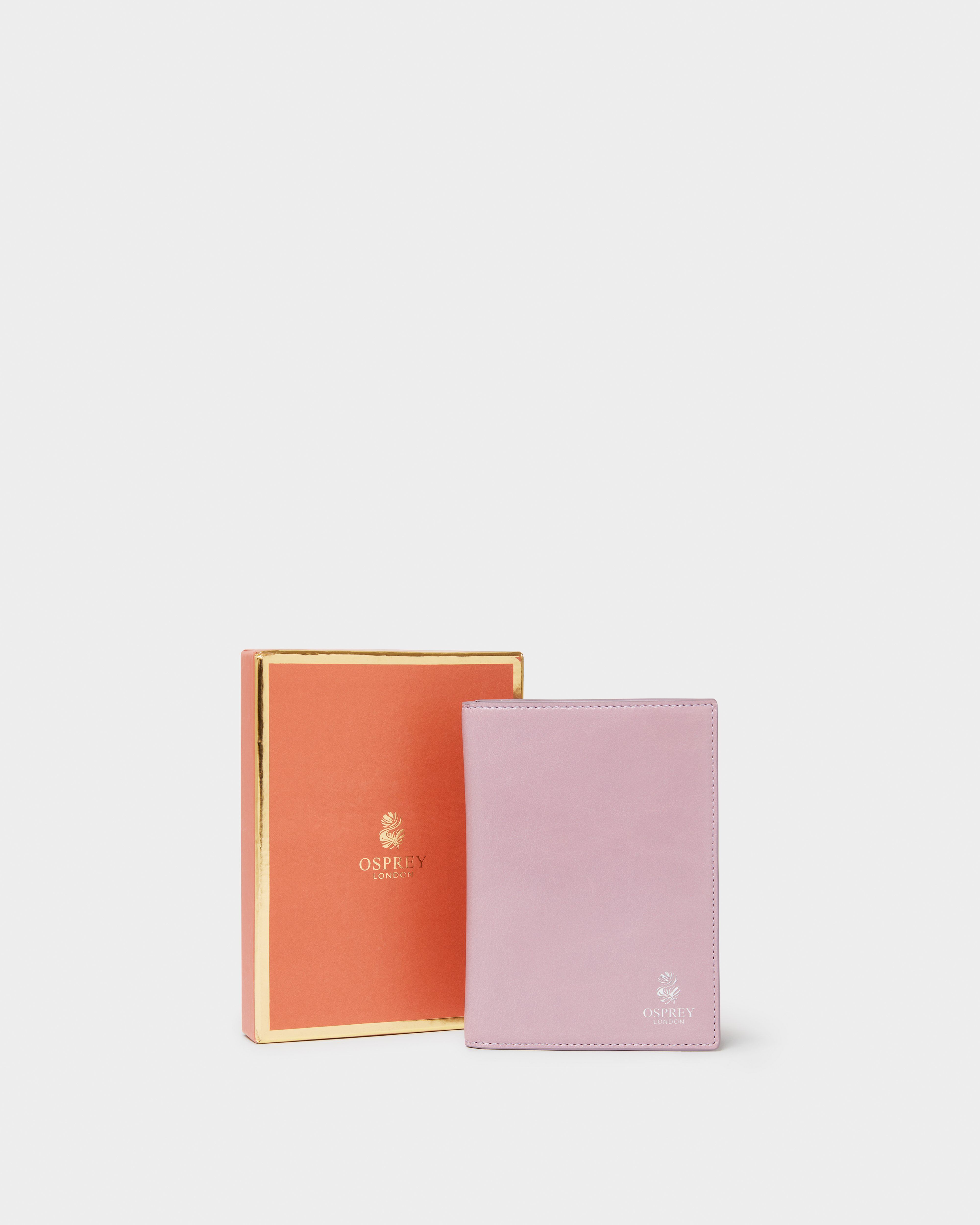 The Wentworth Leather Passport Cover in Heather