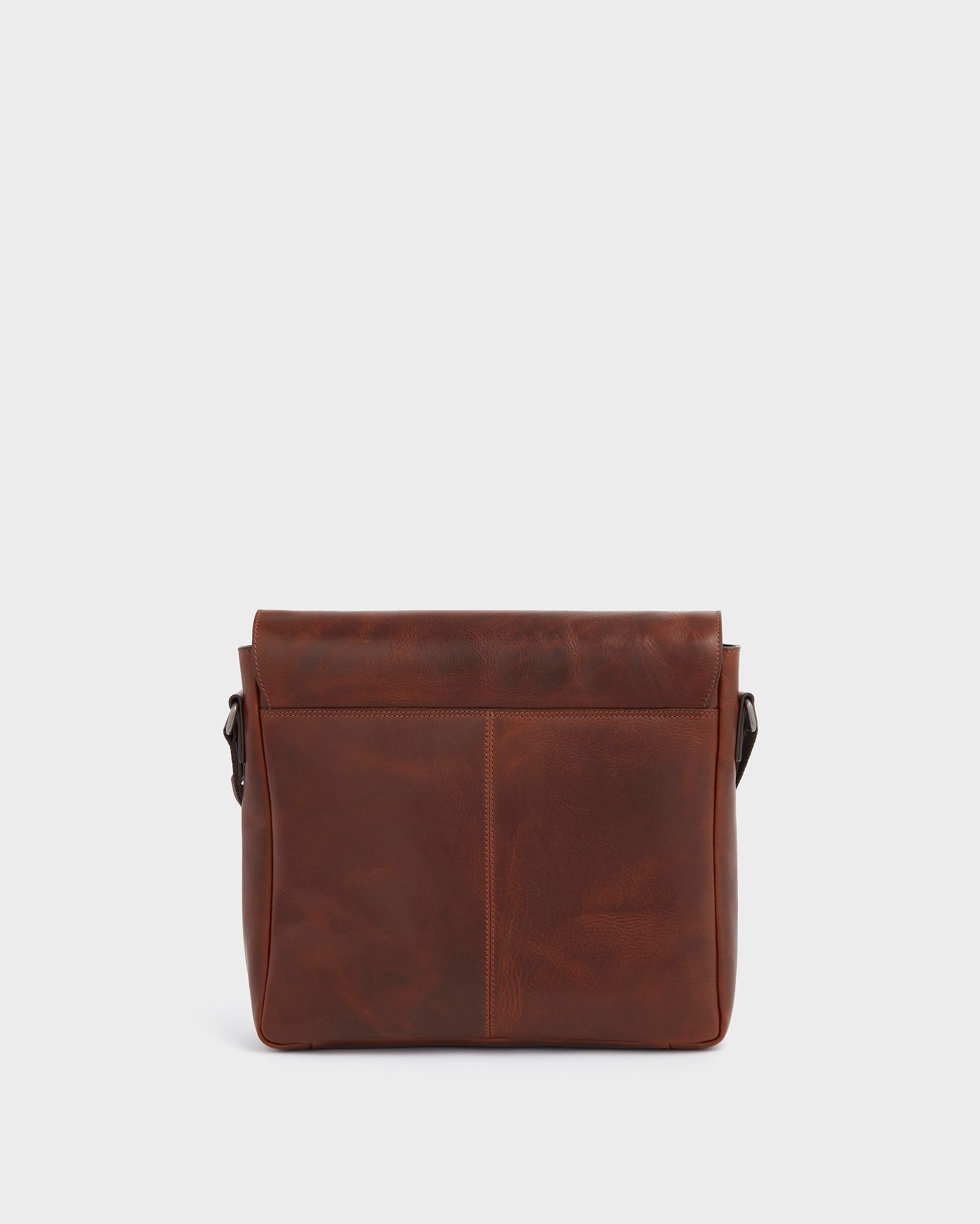 Image number 4 of The Smithy Large Leather Messenger in Cognac