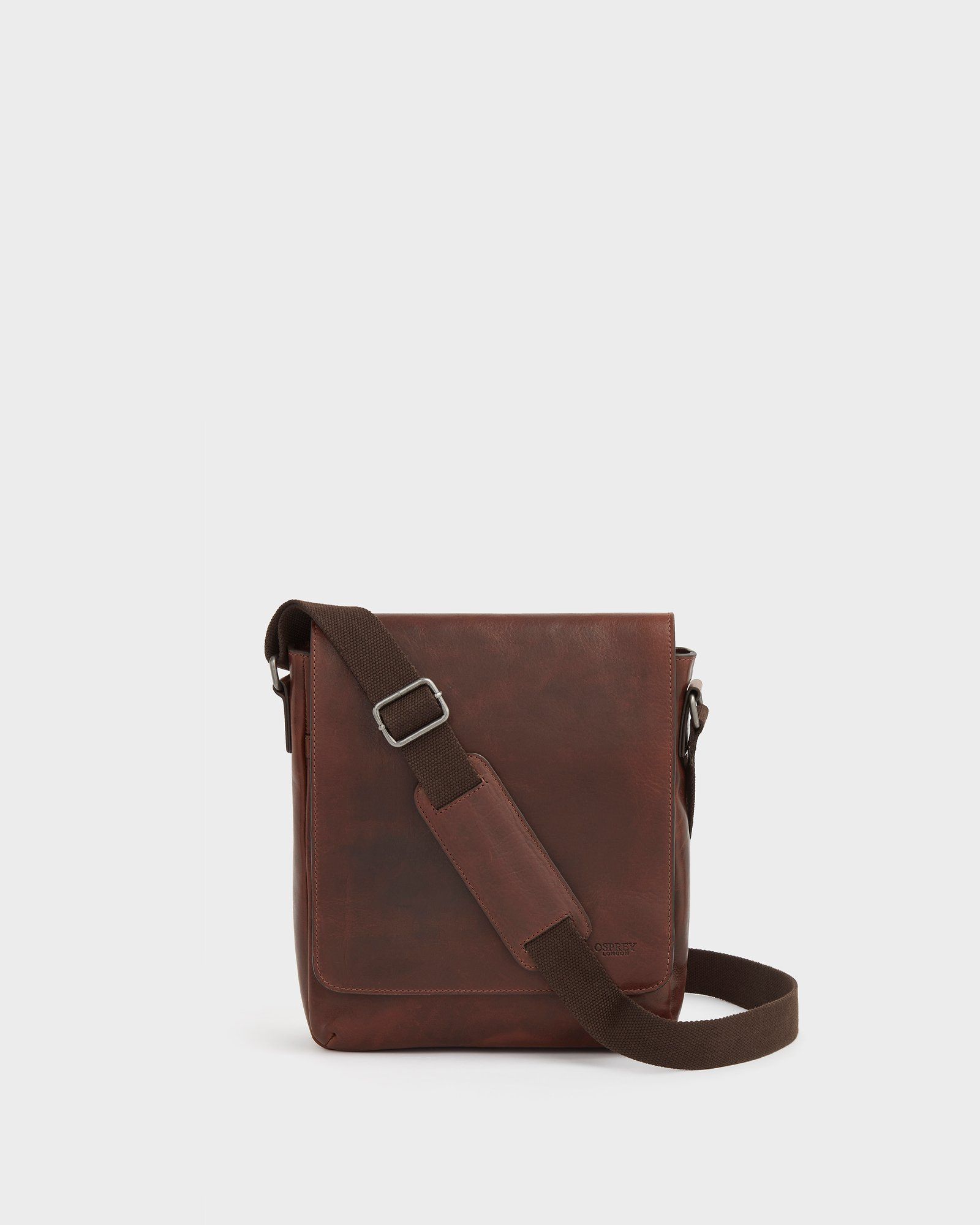 The Baker Large Leather Messenger in Cognac