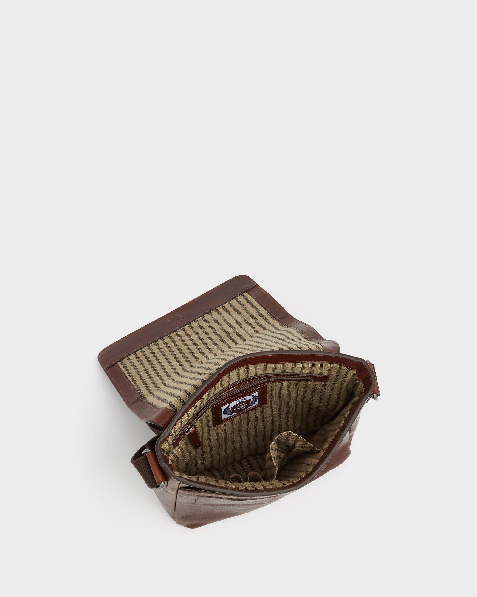 Image number 4 of The Baker Large Leather Messenger in Cognac