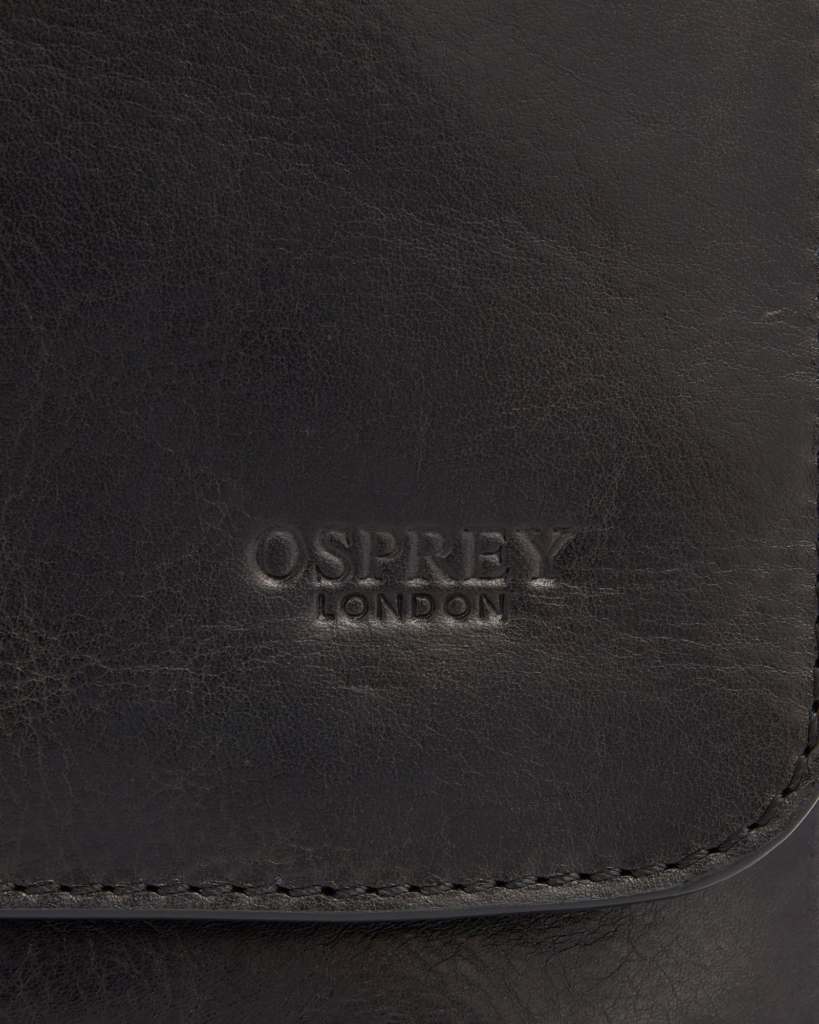 Image number 5 of The Baker Large Leather Messenger in Black