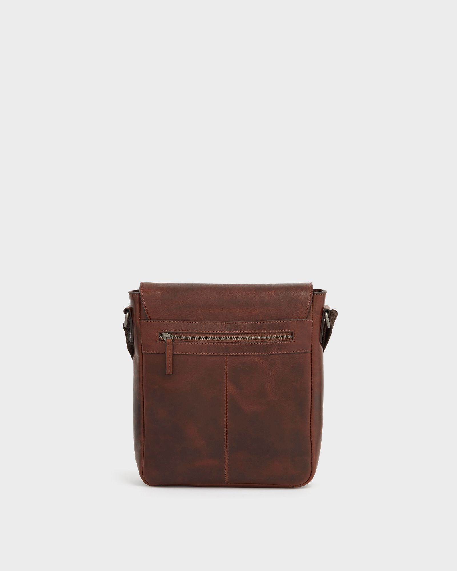 Image number 3 of The Baker Large Leather Messenger in Cognac