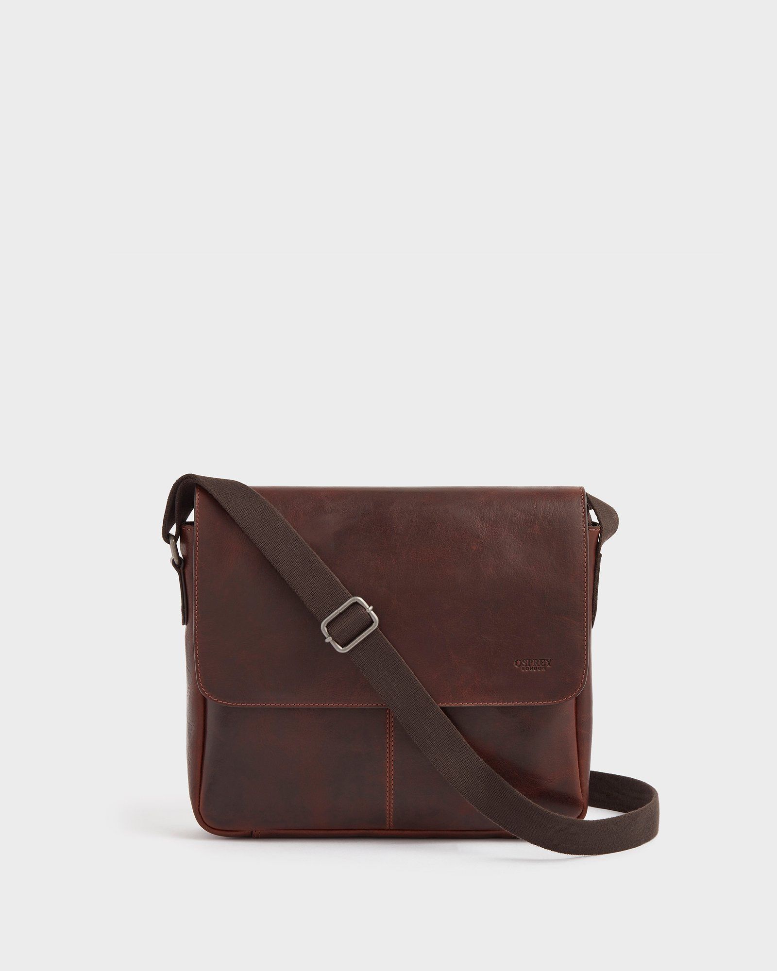 The Brooks Large Leather Messenger in Cognac
