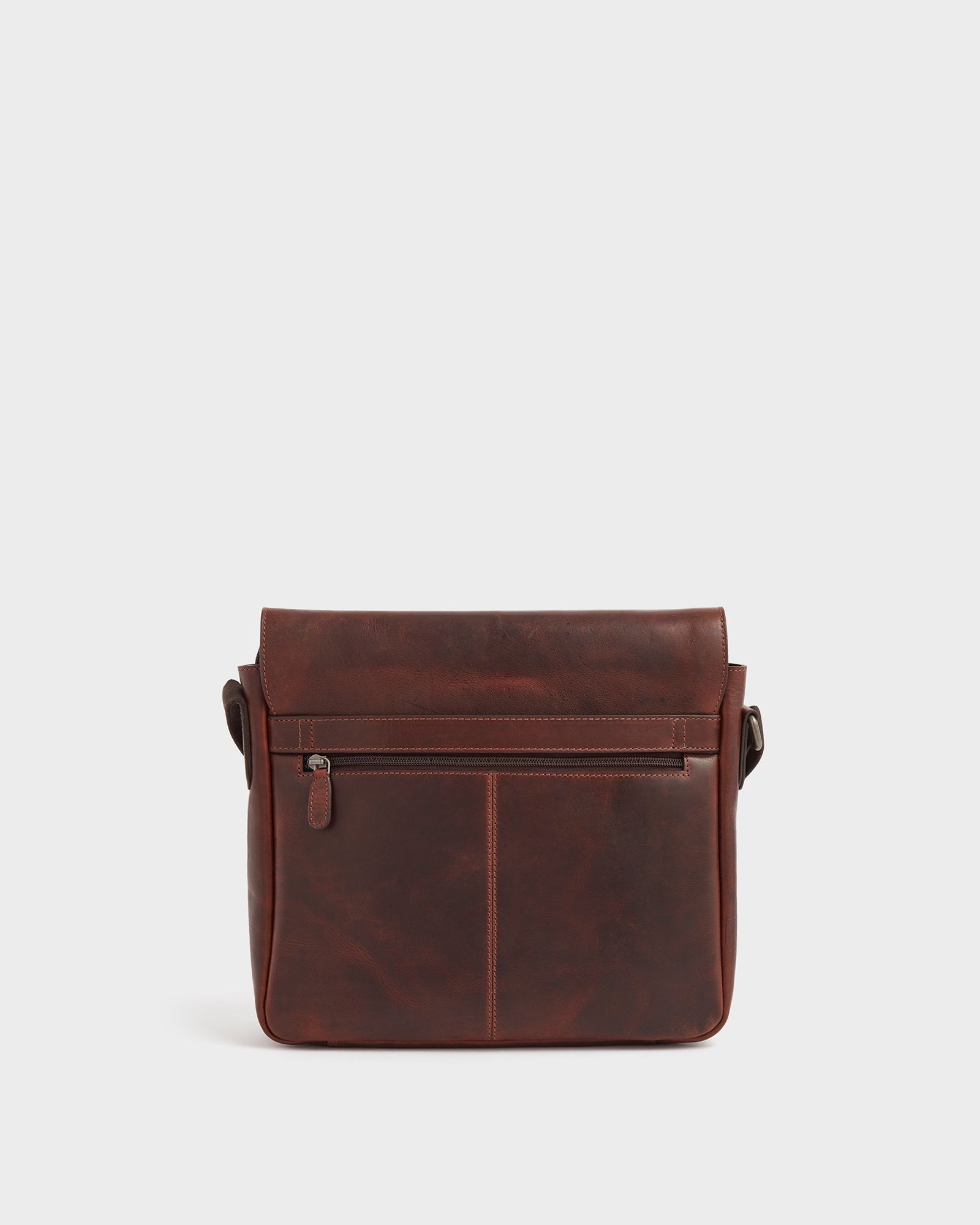 Image number 3 of The Brooks Large Leather Messenger in Cognac