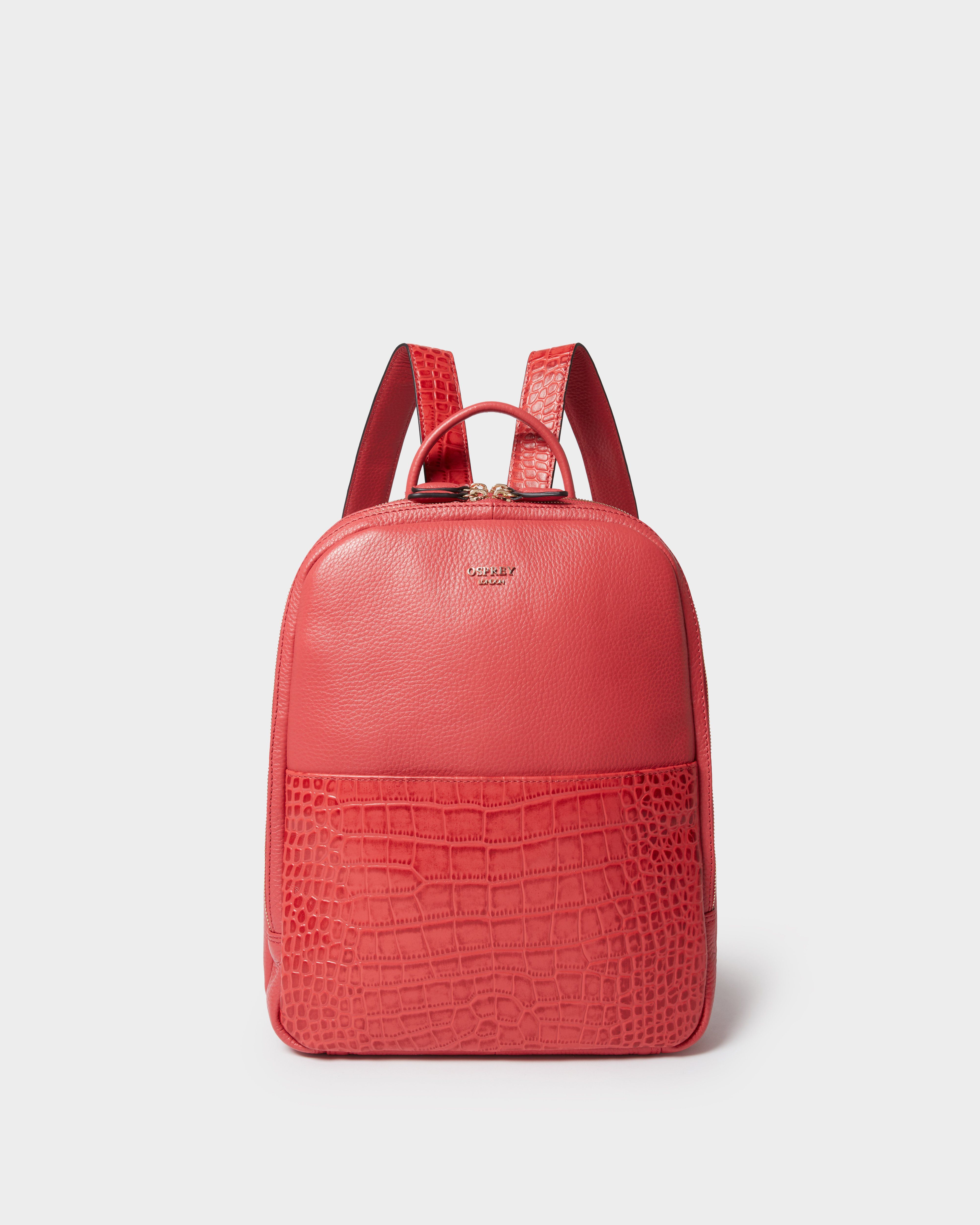 The Kellie Leather Backpack in Rosewood