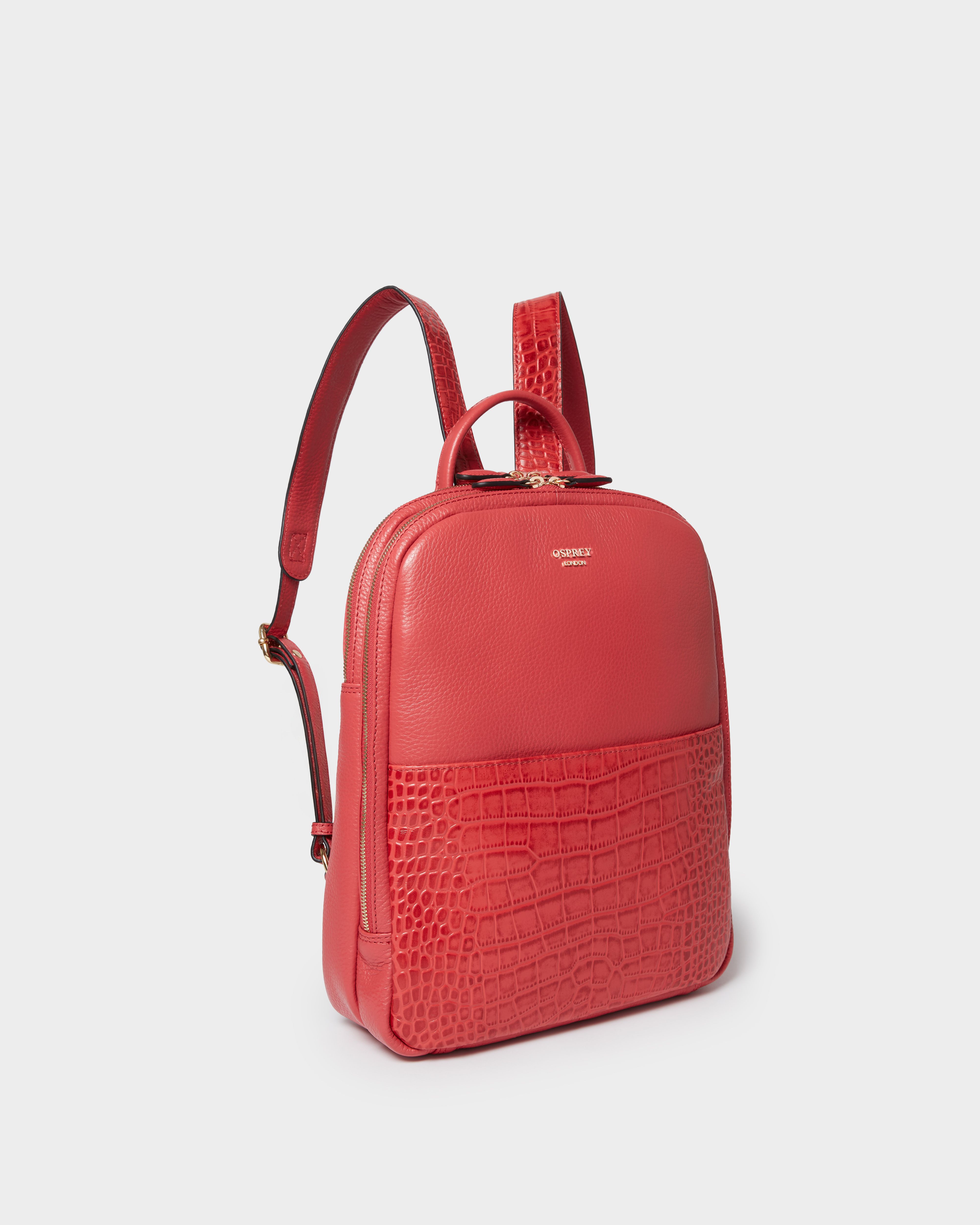 The Kellie Leather Backpack in Rosewood