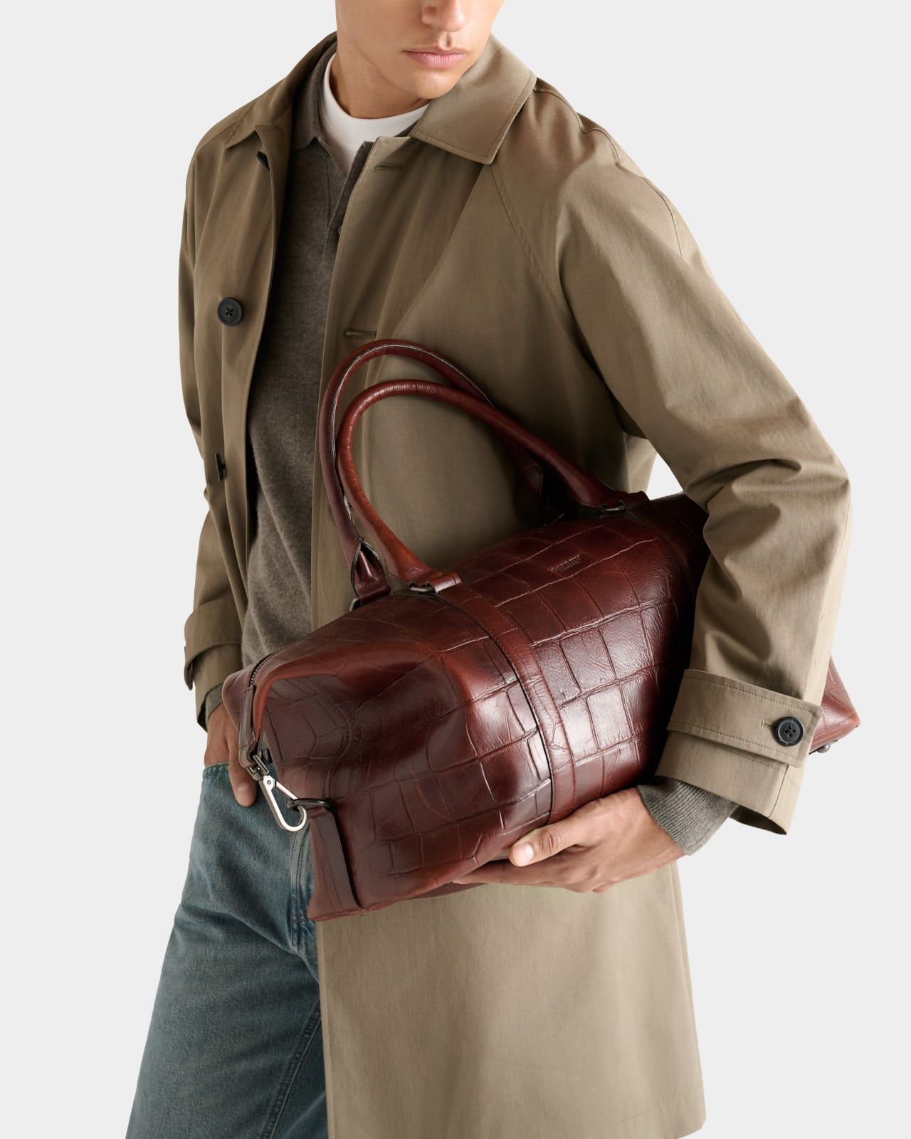 Image number 1 of The Brixton Leather Weekender in Cognac