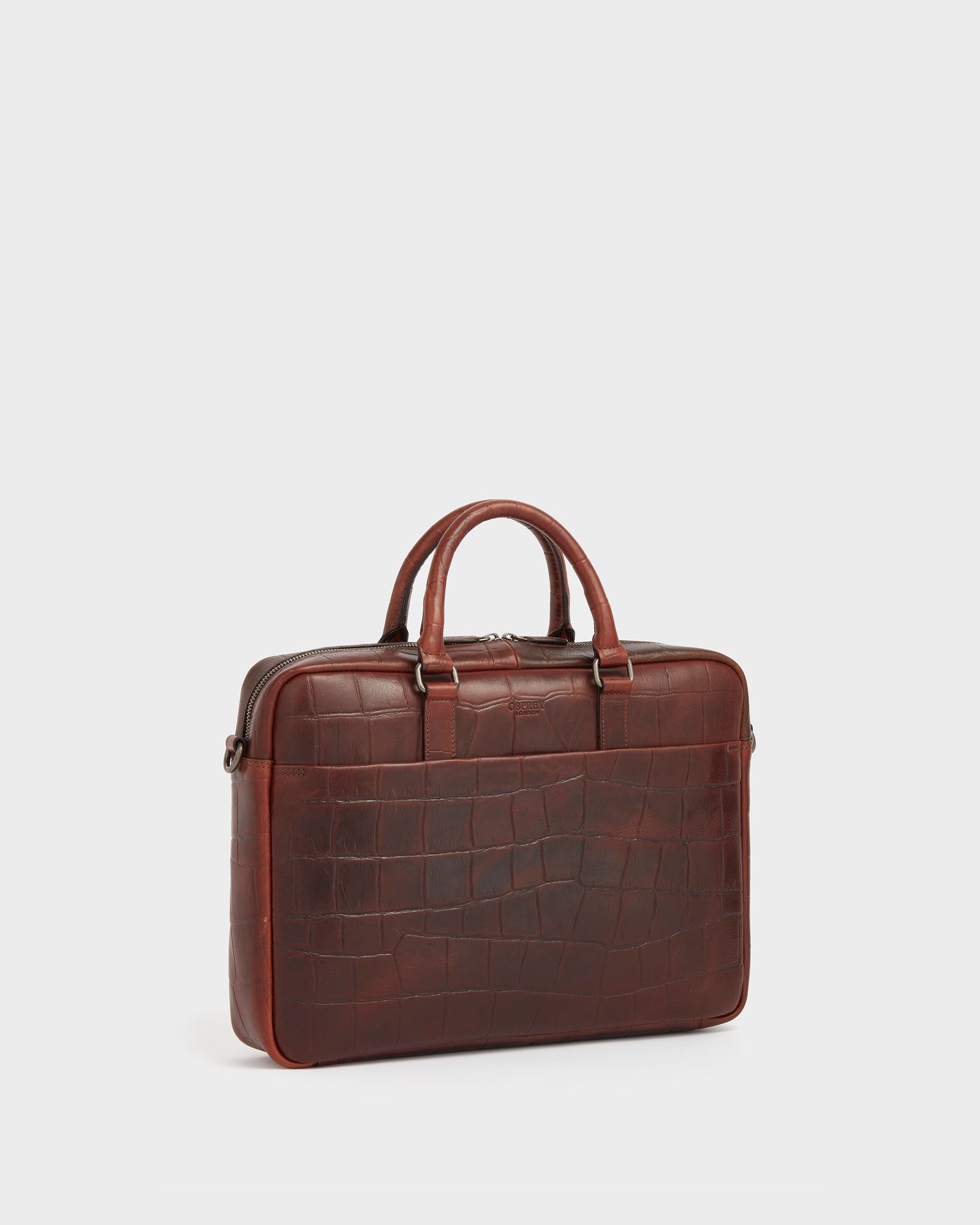 Image number 2 of The Brixton Leather Laptop Bag in Cognac