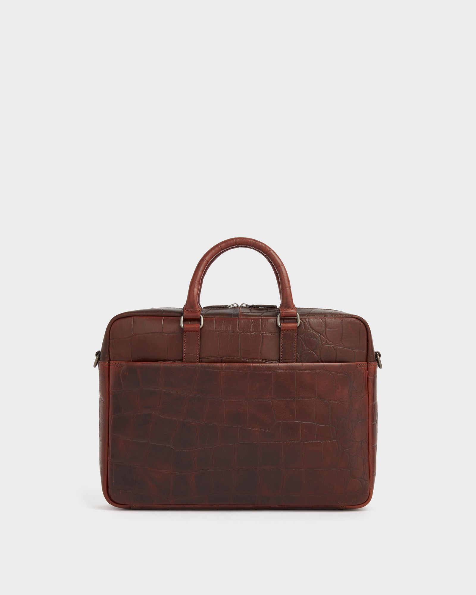 Image number 4 of The Brixton Leather Laptop Bag in Cognac