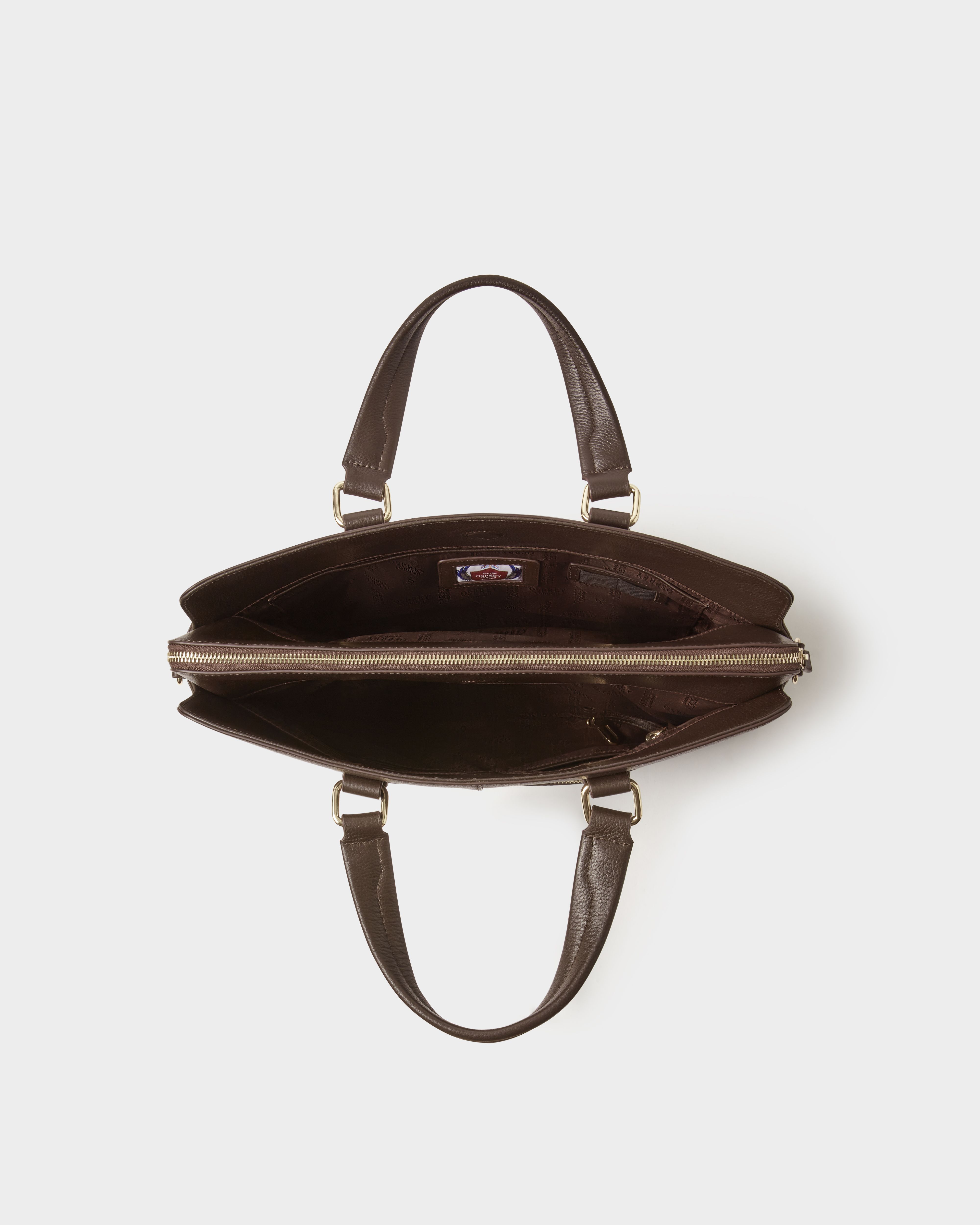 Image number 3 of The Mercury Leather Laptop Bag in Chocolate
