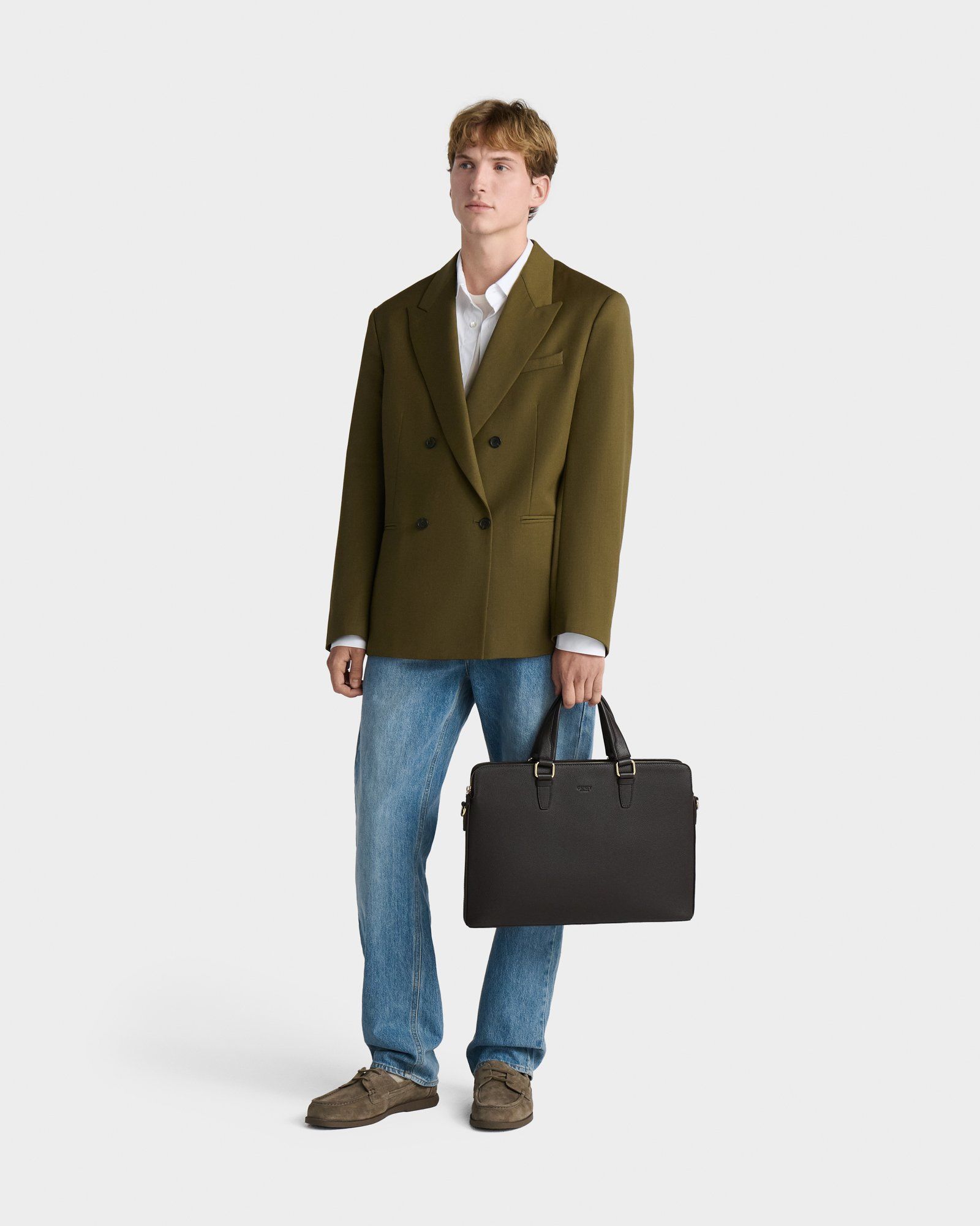 The Mercury Leather Laptop Bag in Chocolate