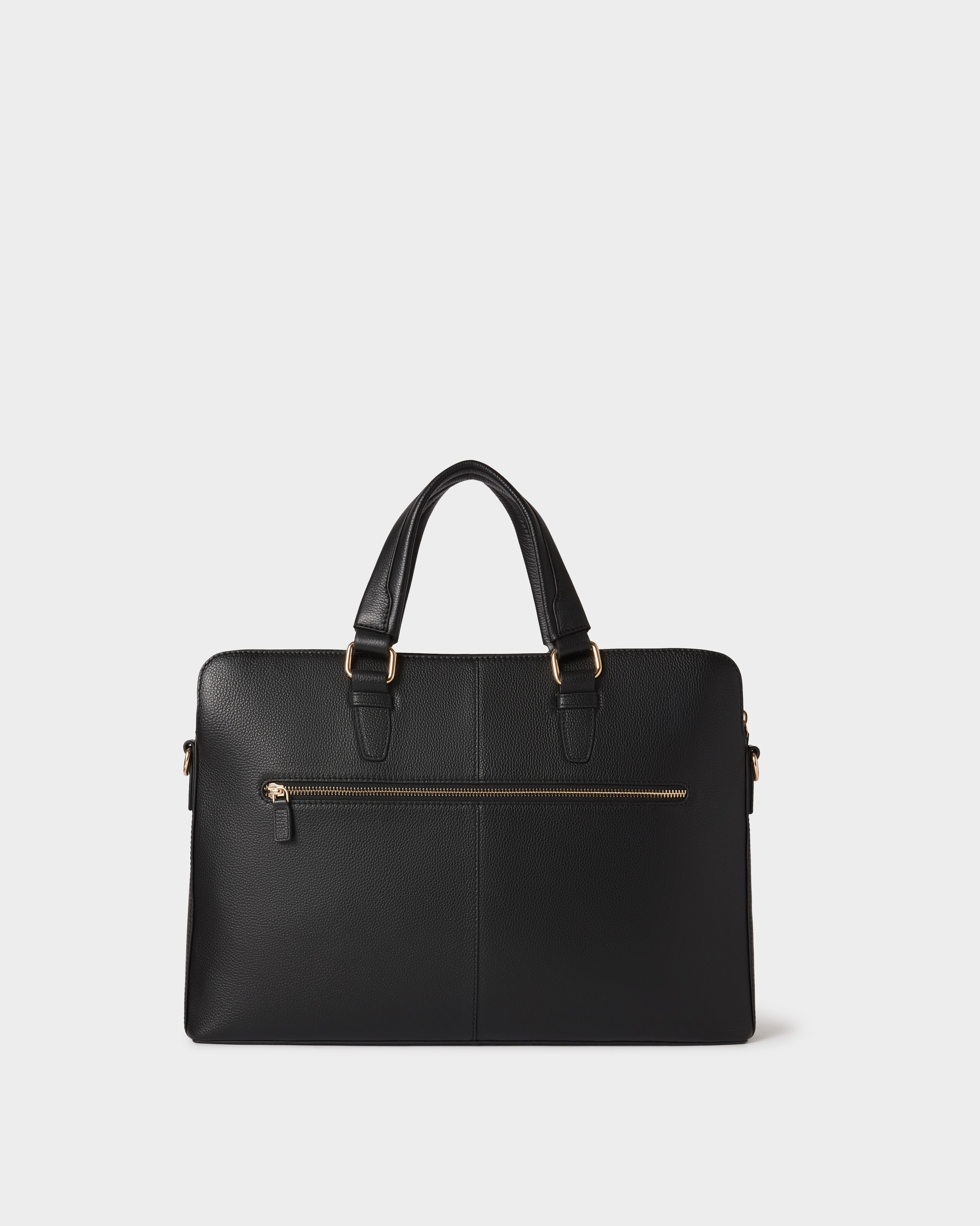 Image number 5 of The Mercury Leather Laptop Bag in Black