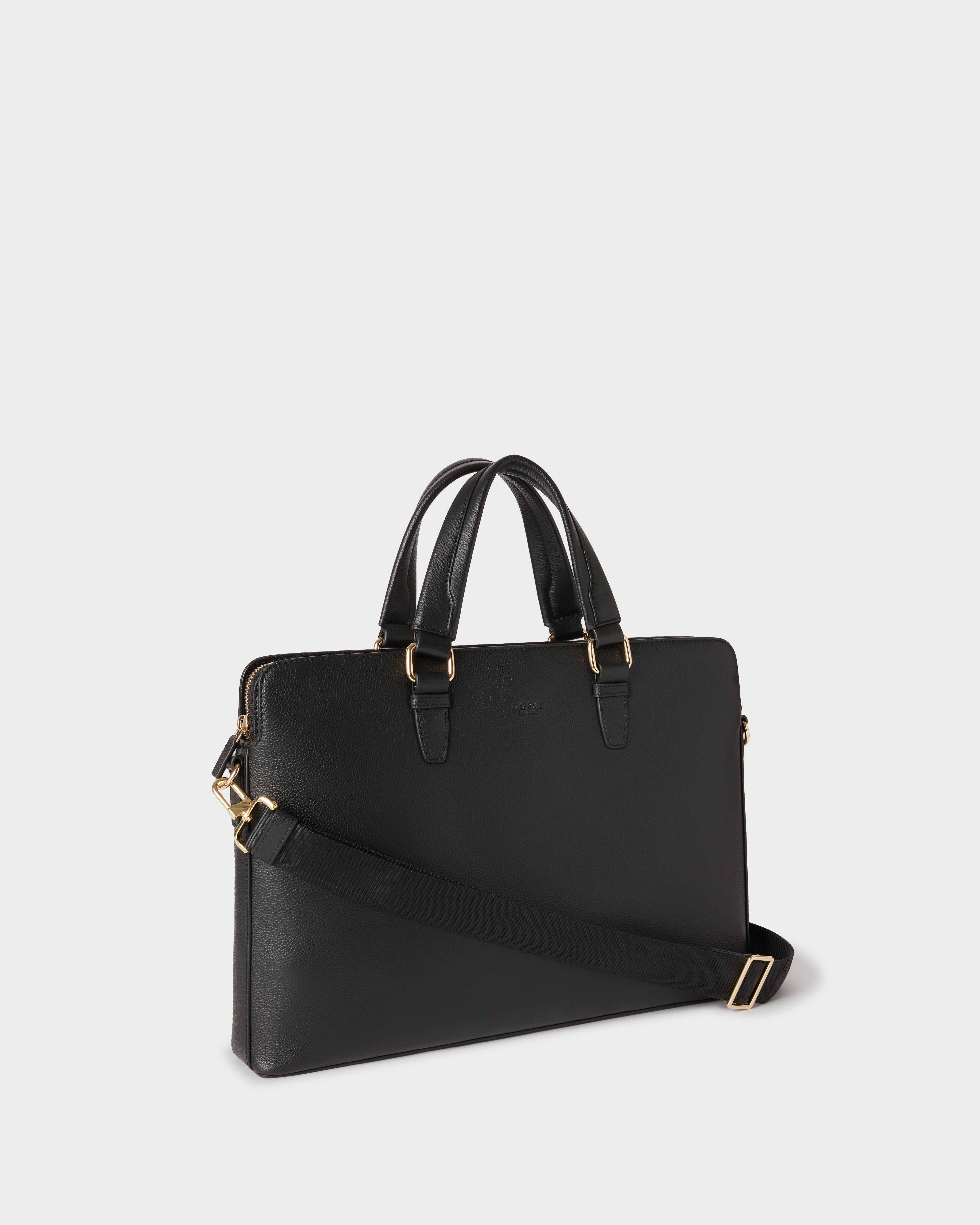 Image number 2 of The Mercury Leather Laptop Bag in Black