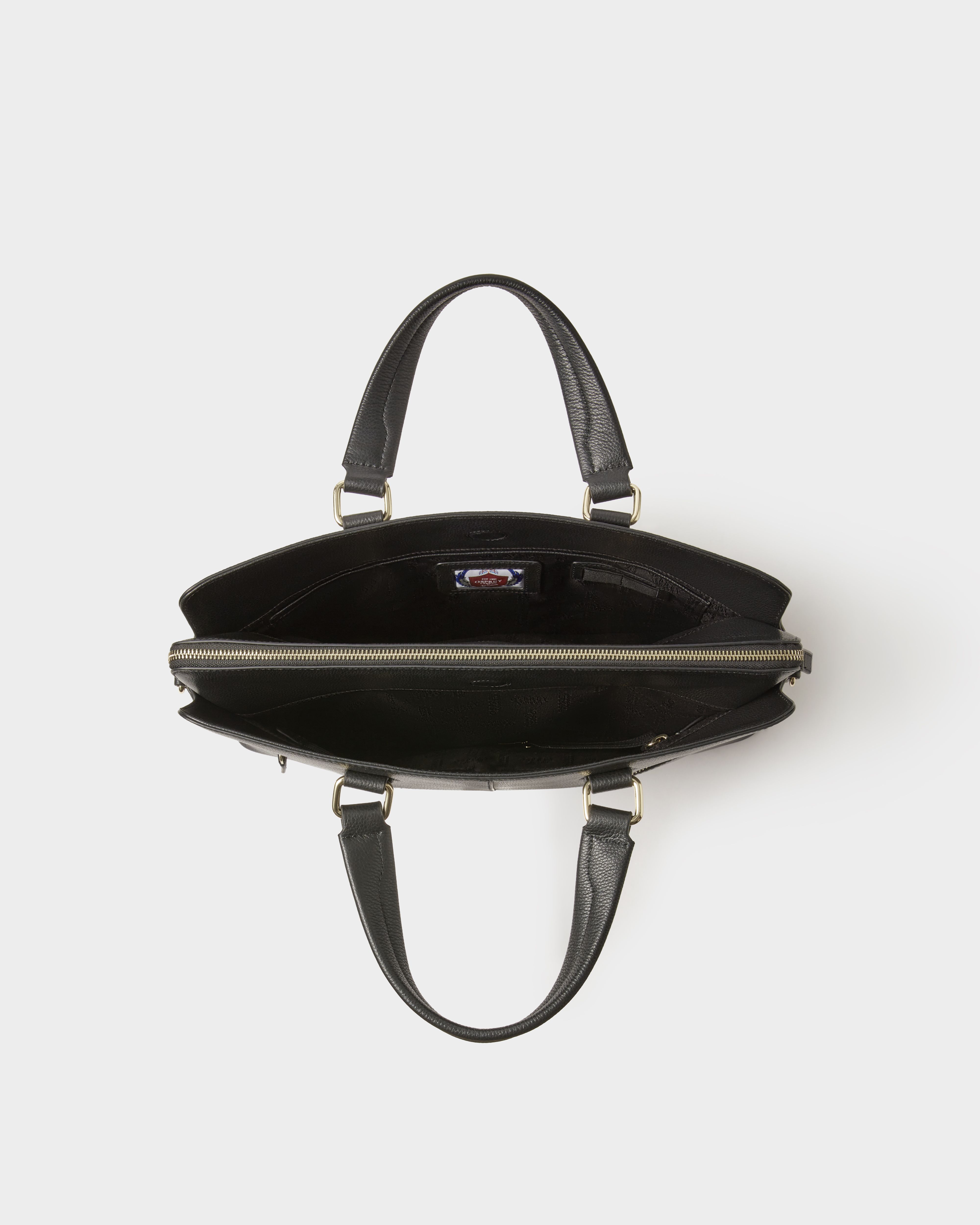 Image number 3 of The Mercury Leather Laptop Bag in Black