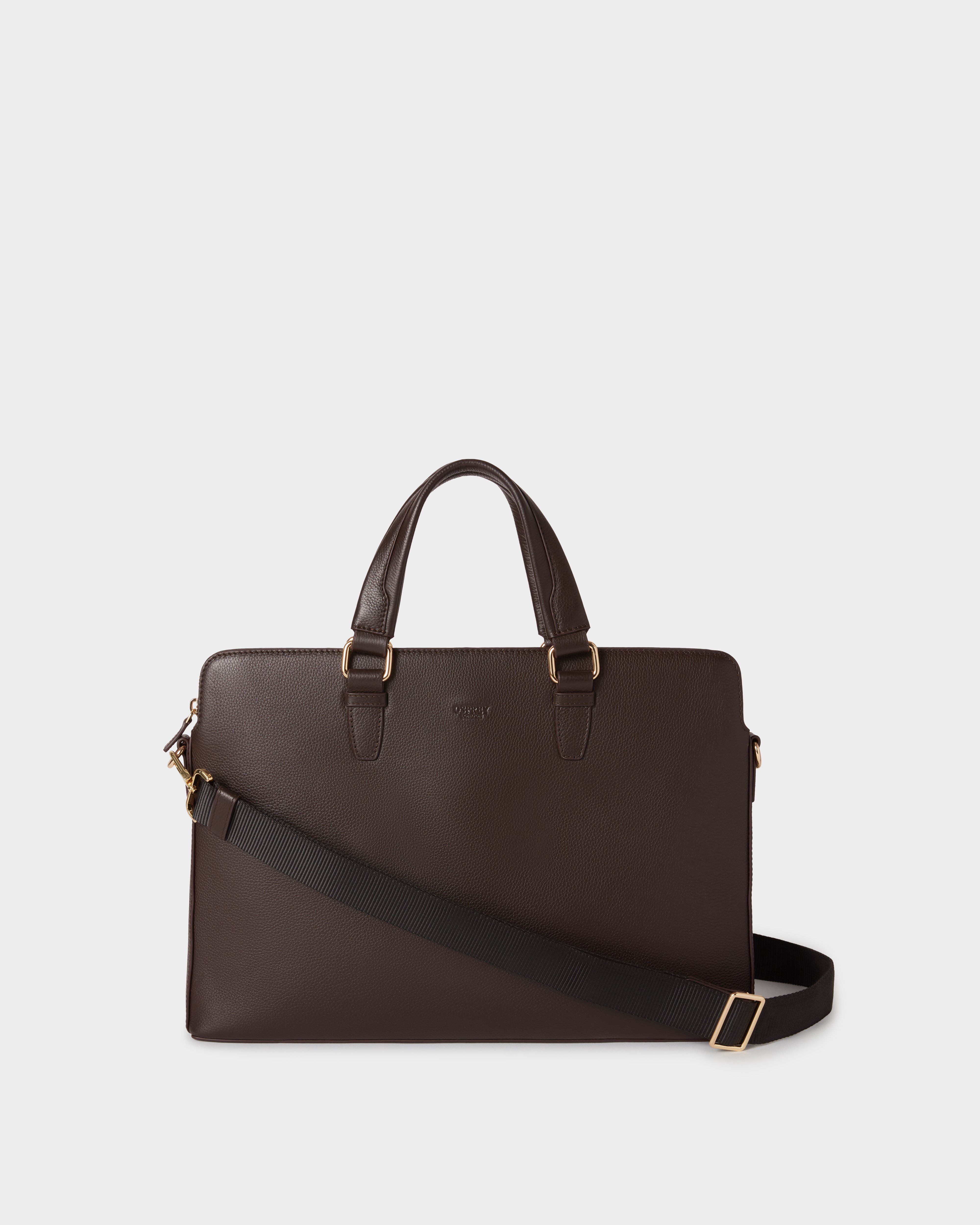 The Mercury Leather Laptop Bag in Chocolate
