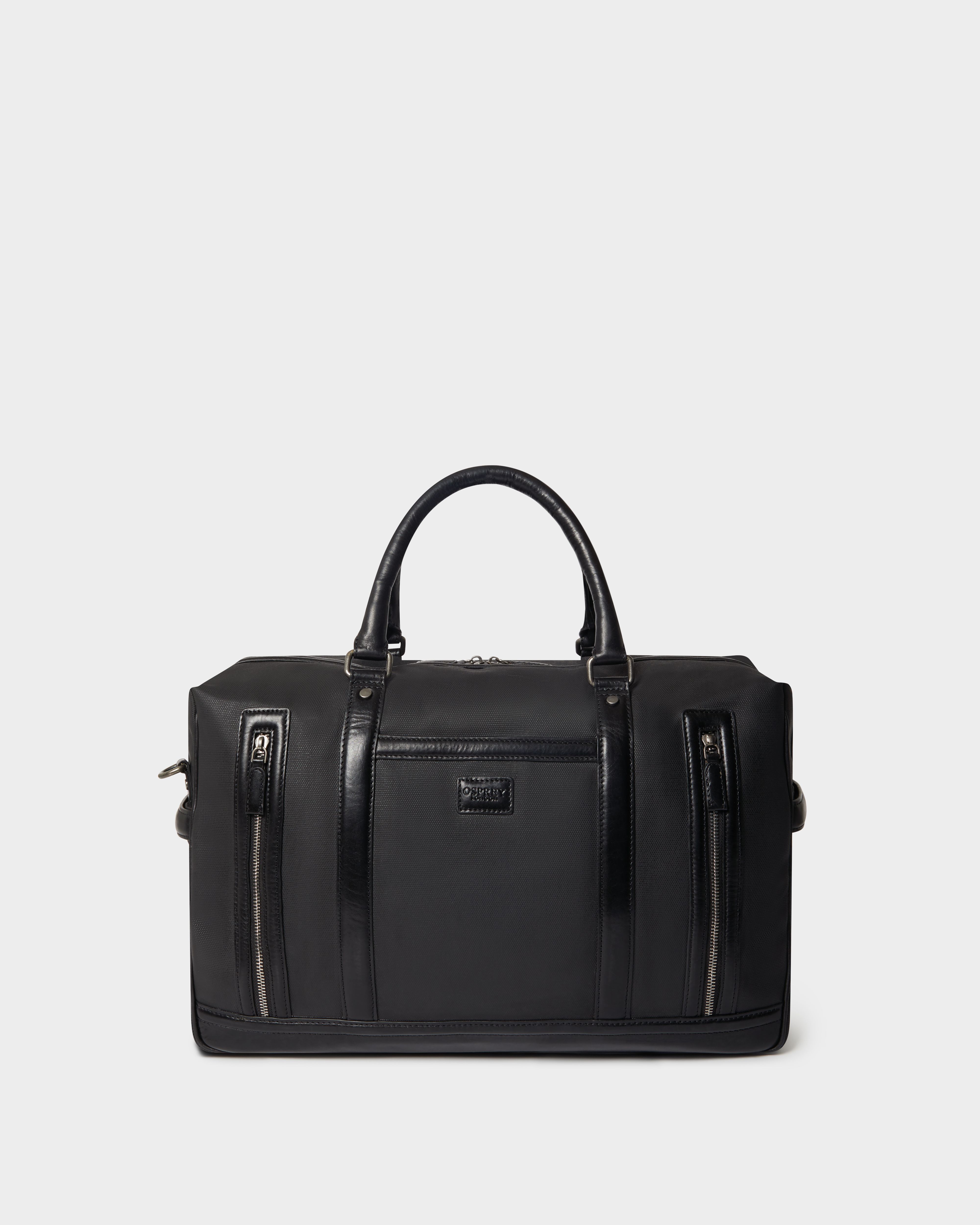 Image number 3 of The Frontline Waxed Canvas and Leather Weekender in Black