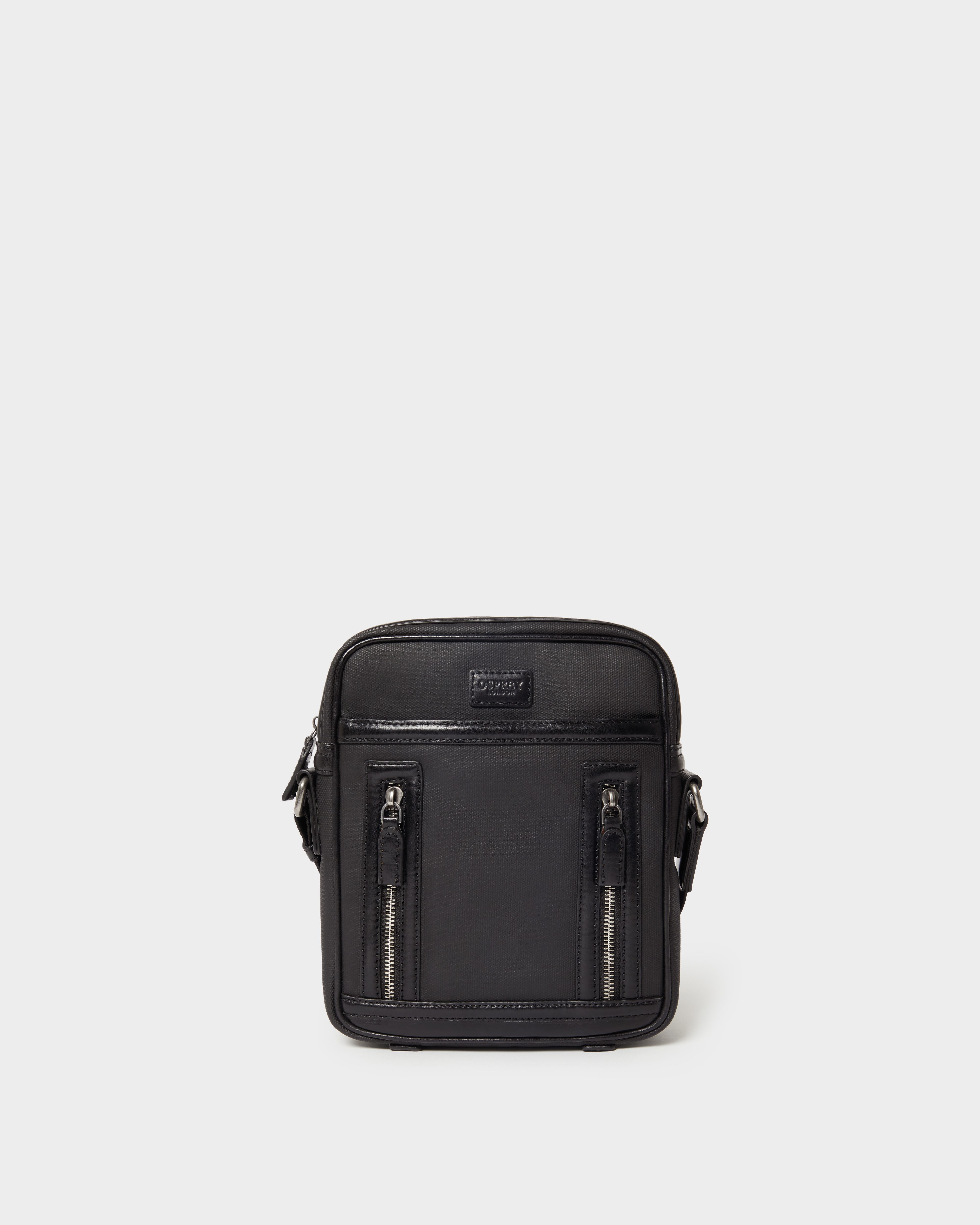 Image number 4 of The Frontline Waxed Canvas and Leather Messenger in Black