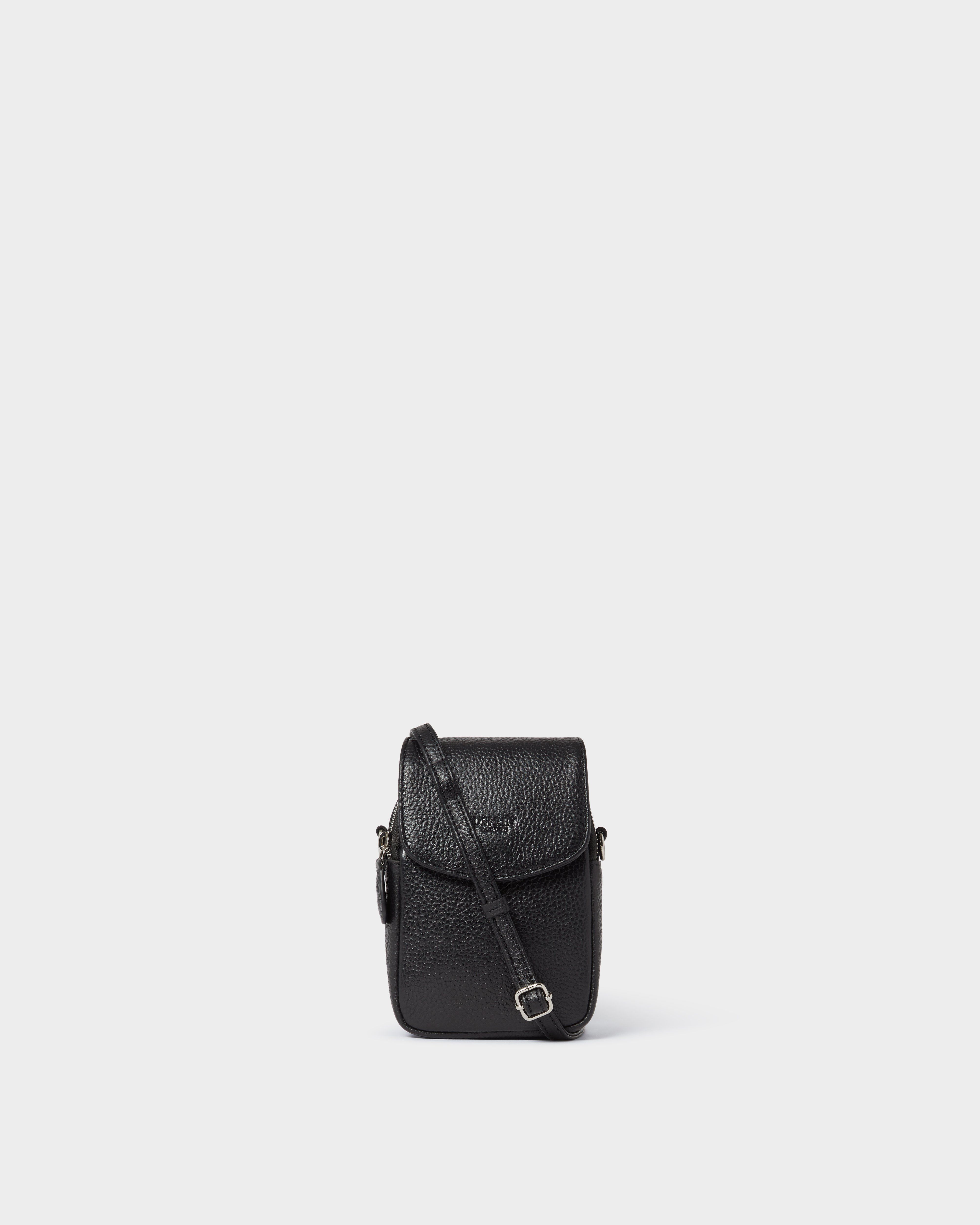 The Sprinter Leather Phone Bag in Black