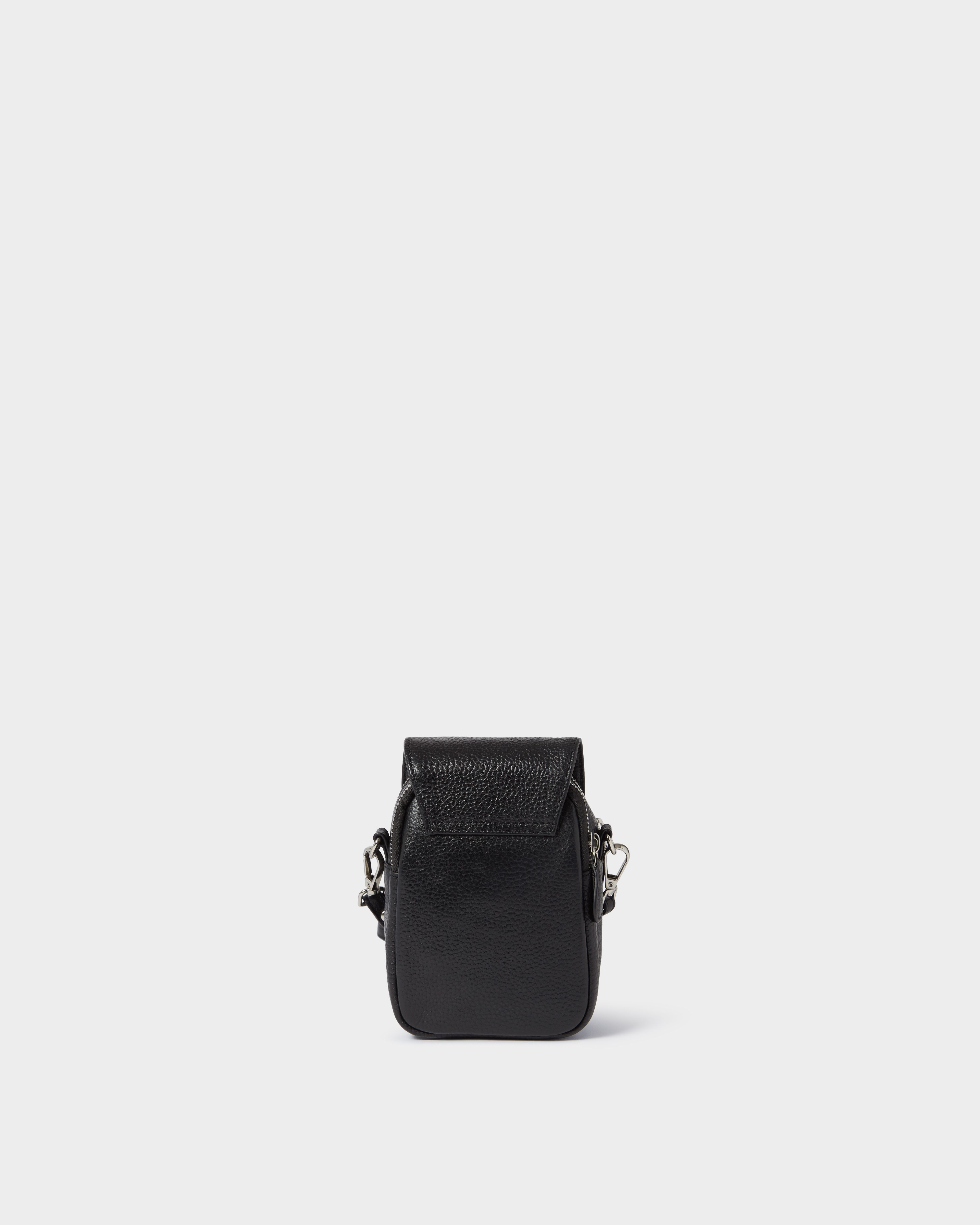Image number 4 of The Sprinter Leather Phone Bag in Black