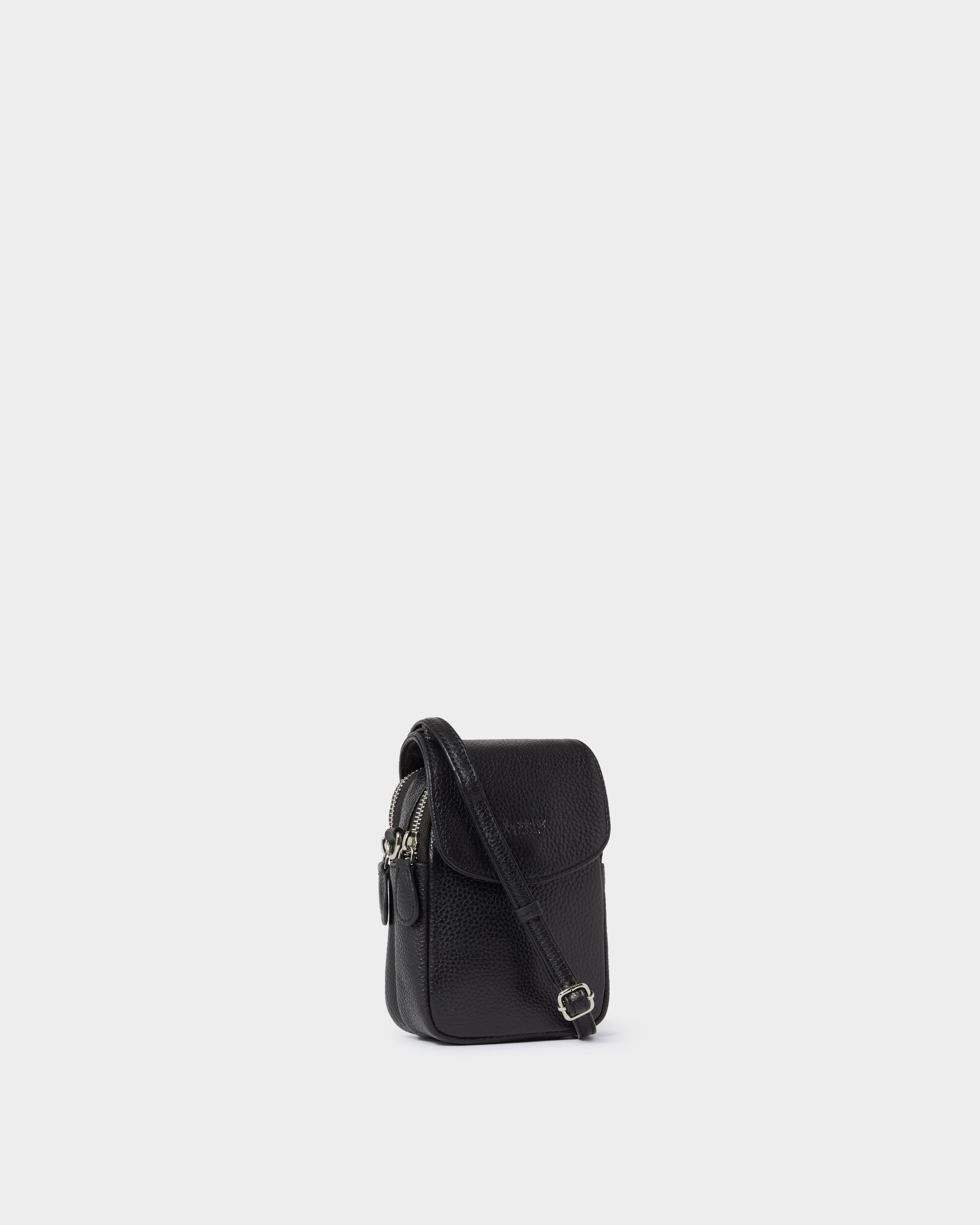 Image number 2 of The Sprinter Leather Phone Bag in Black
