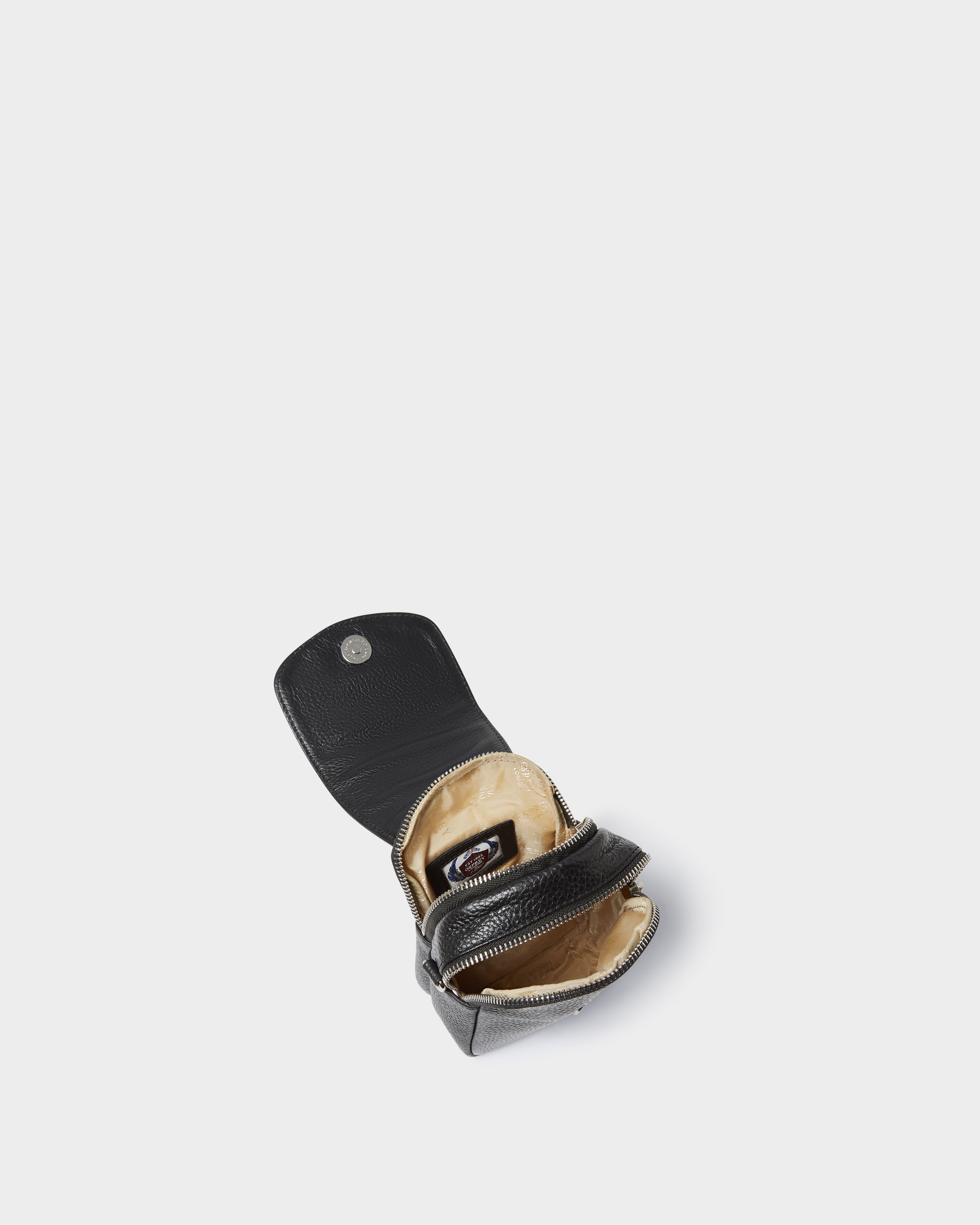 Image number 3 of The Sprinter Leather Phone Bag in Black