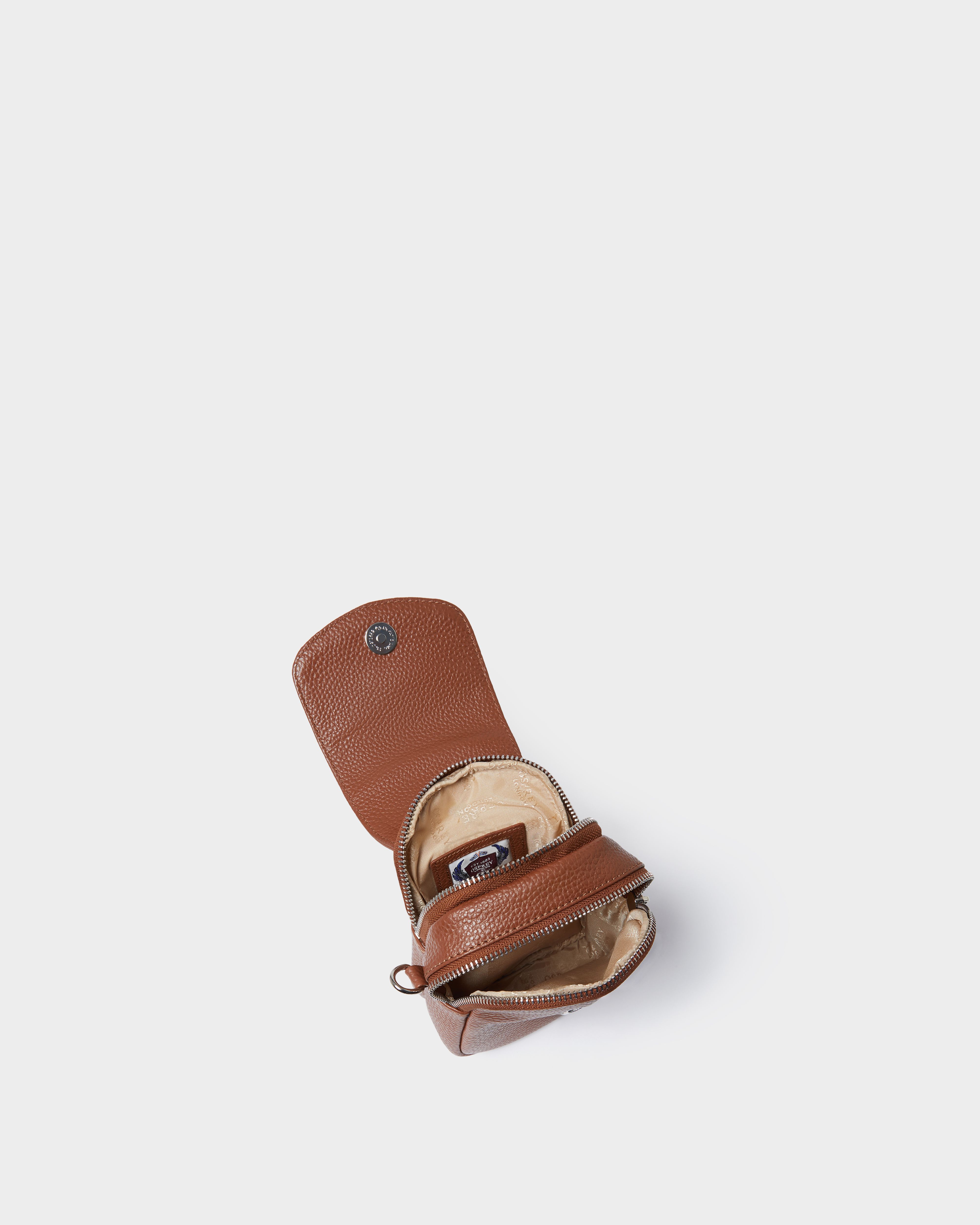 Image number 3 of The Sprinter Leather Phone Bag in Tan