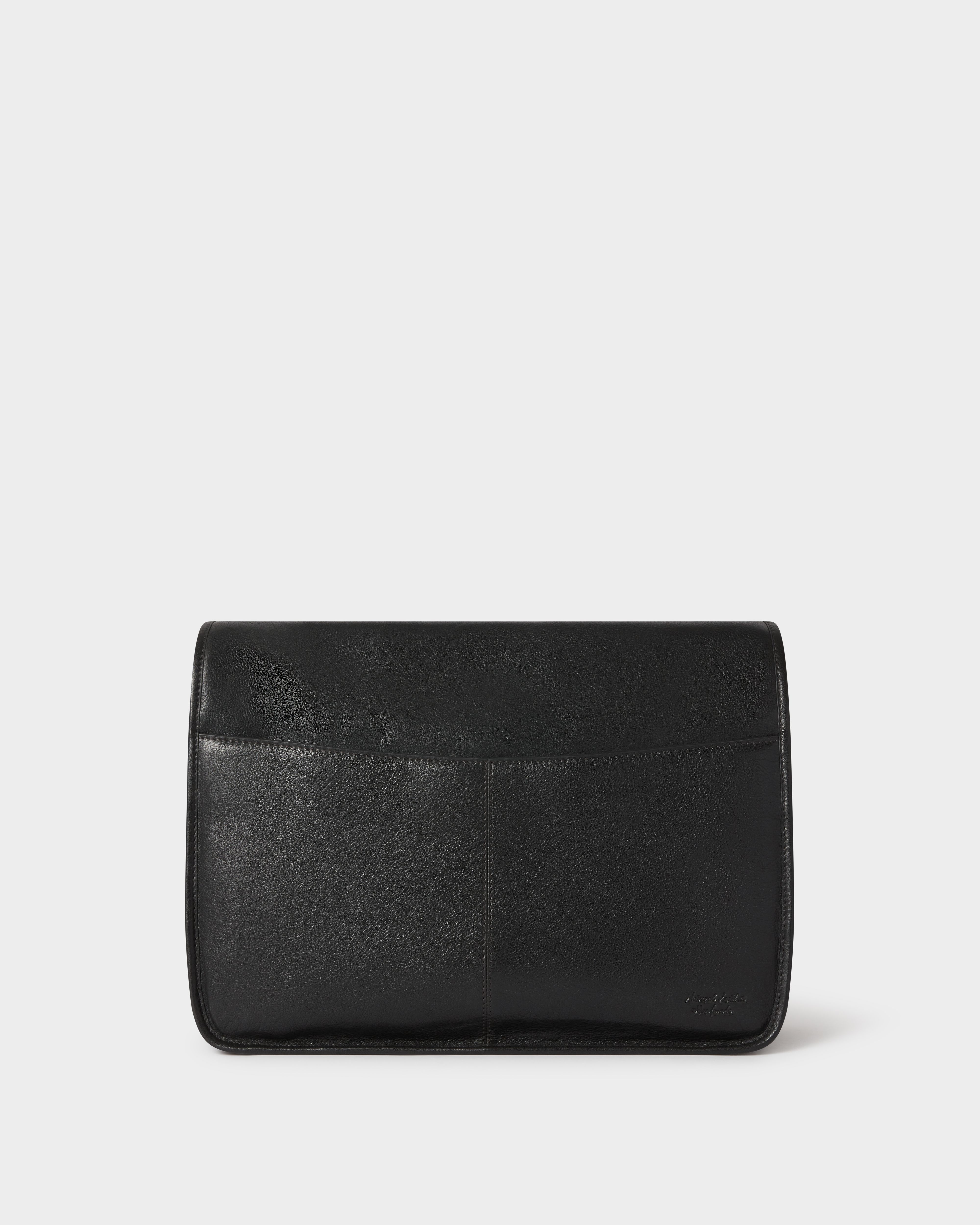 Image number 5 of The Compass Leather Saddle Bag in Black