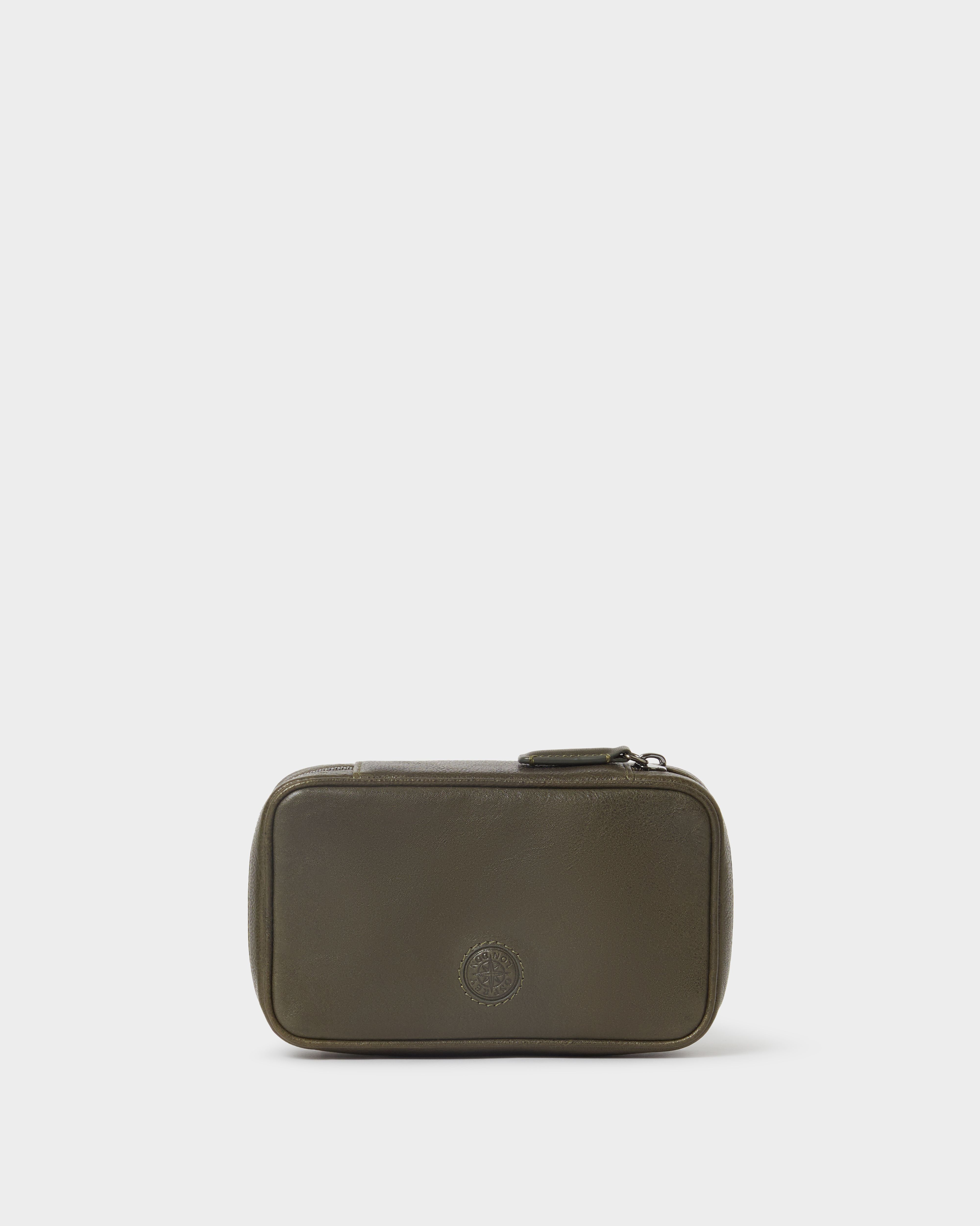Image number 2 of The Compass Leather Travel Manager in Dark Olive