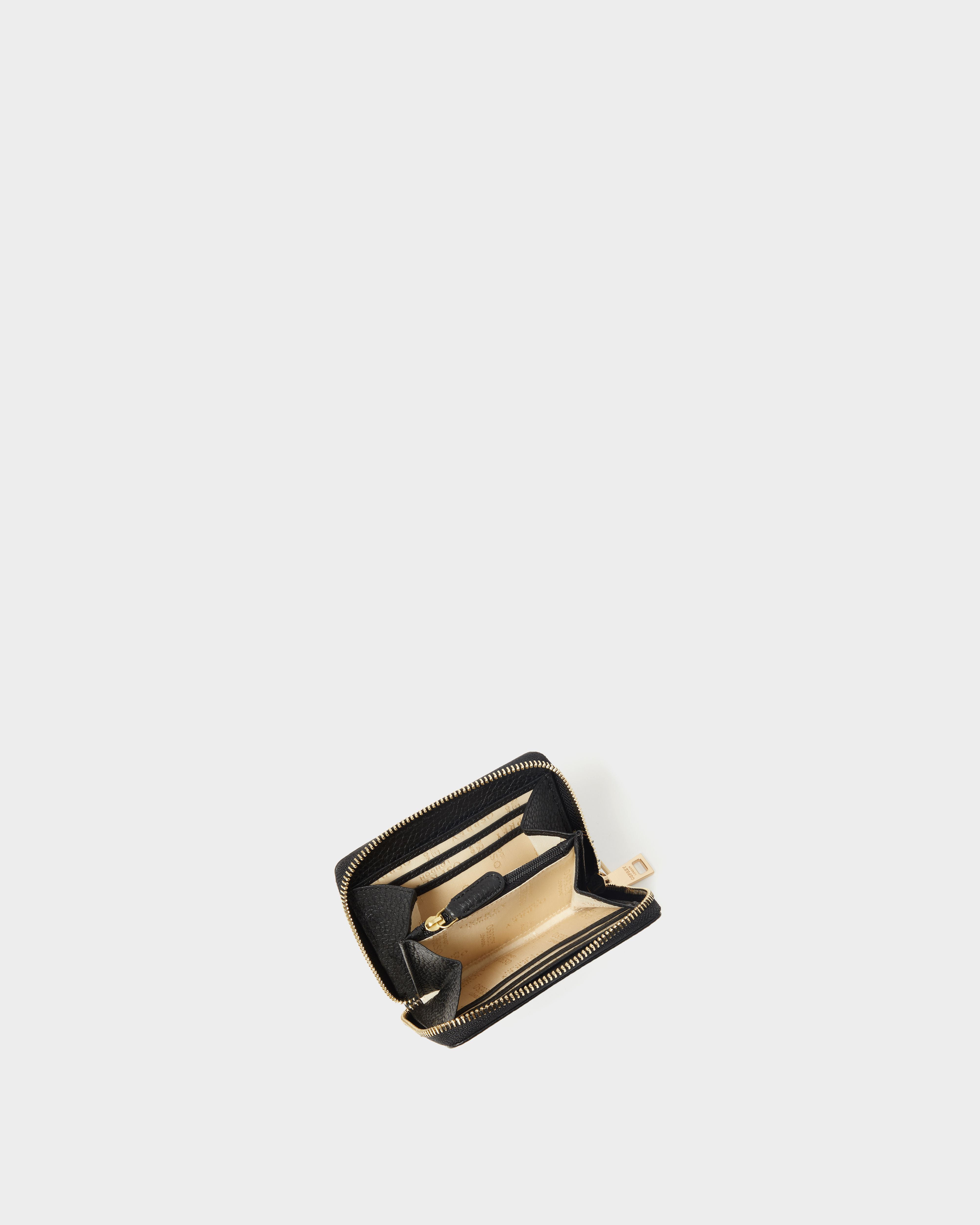 Image number 3 of The Core Small Leather Zip Around Purse in Black