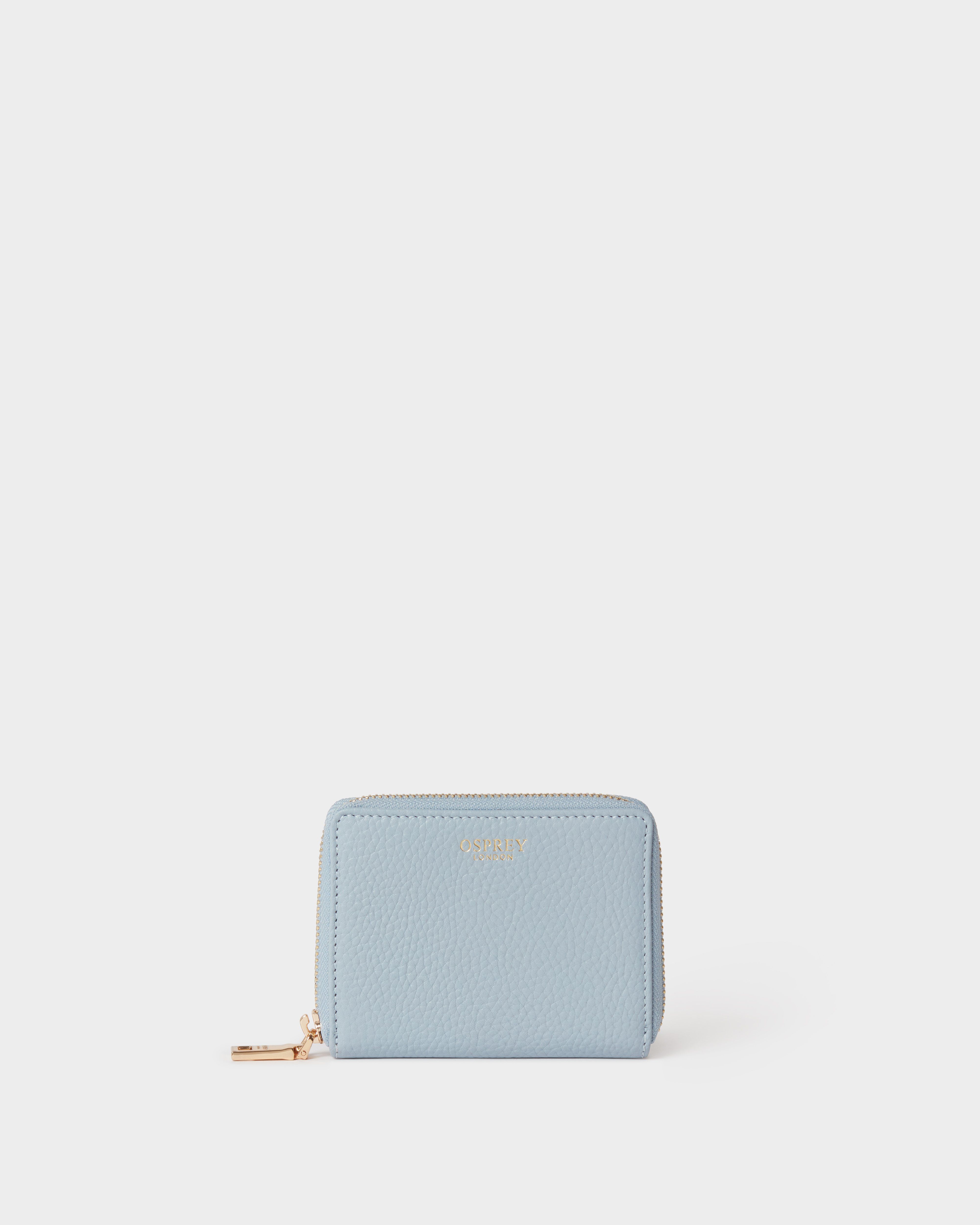 The Core Small Leather Zip Around Purse in Ice