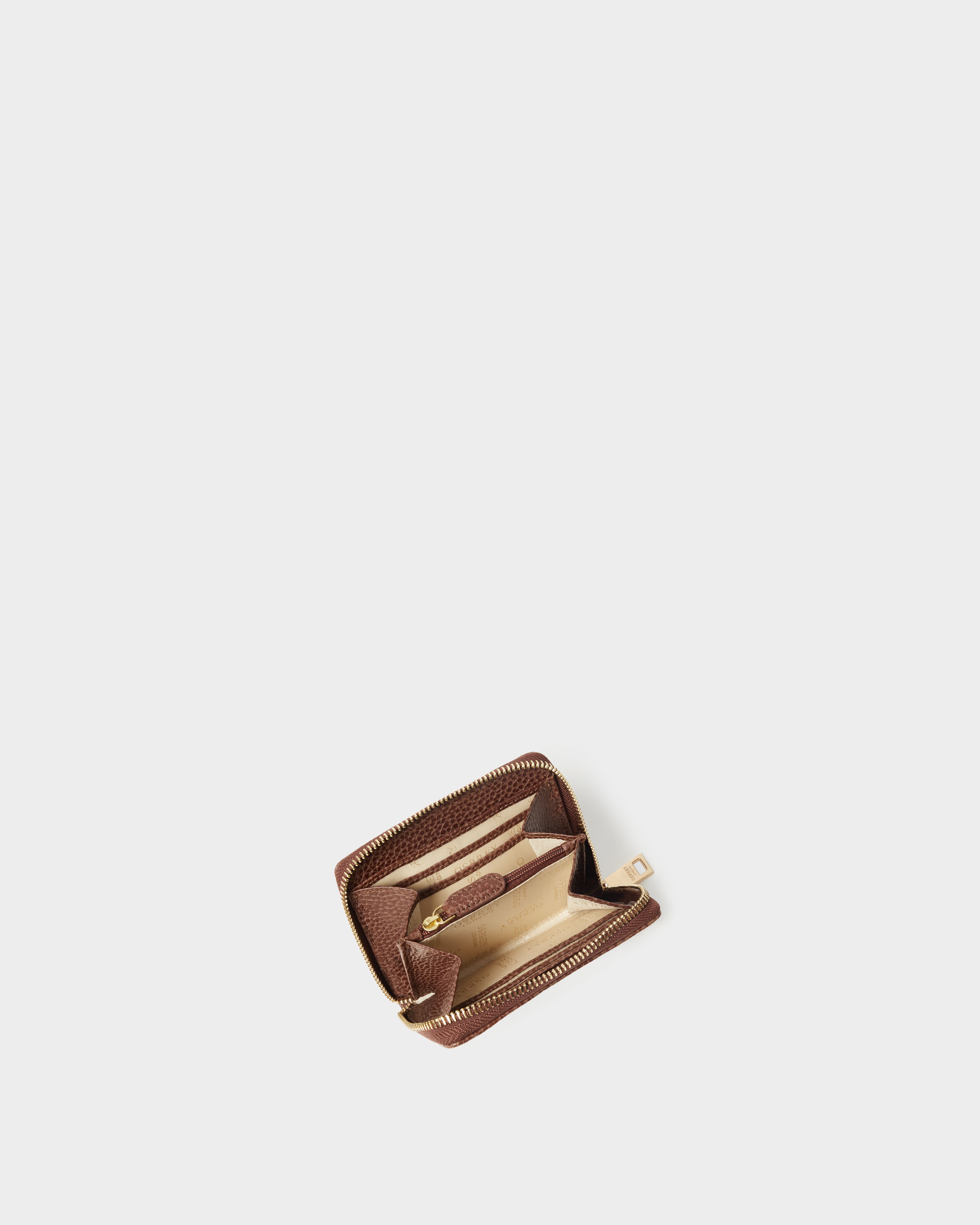 Image number 3 of The Core Small Leather Zip Around Purse in Tan