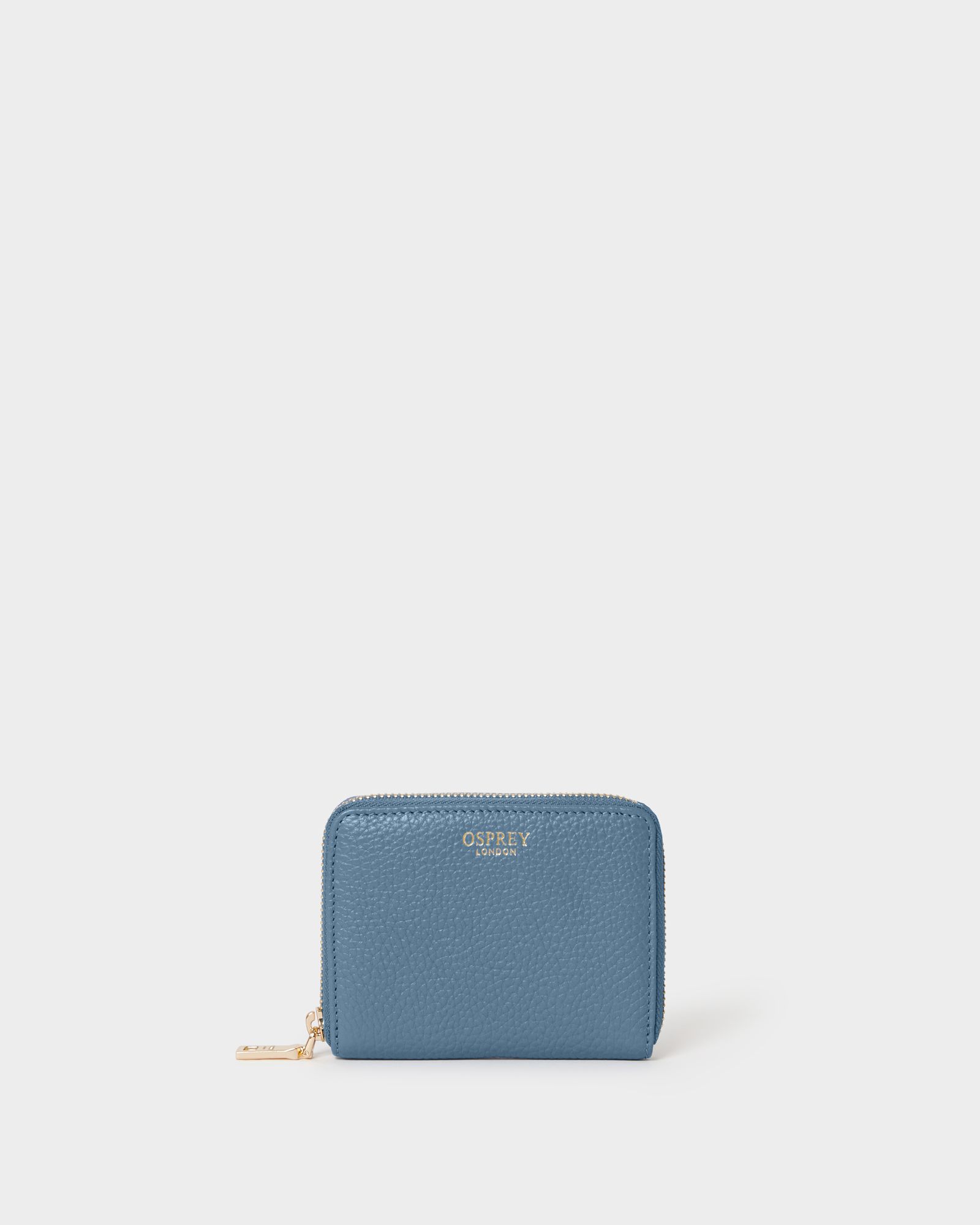 Image number 1 of The Core Small Leather Zip Around Purse in Wedgewood Blue