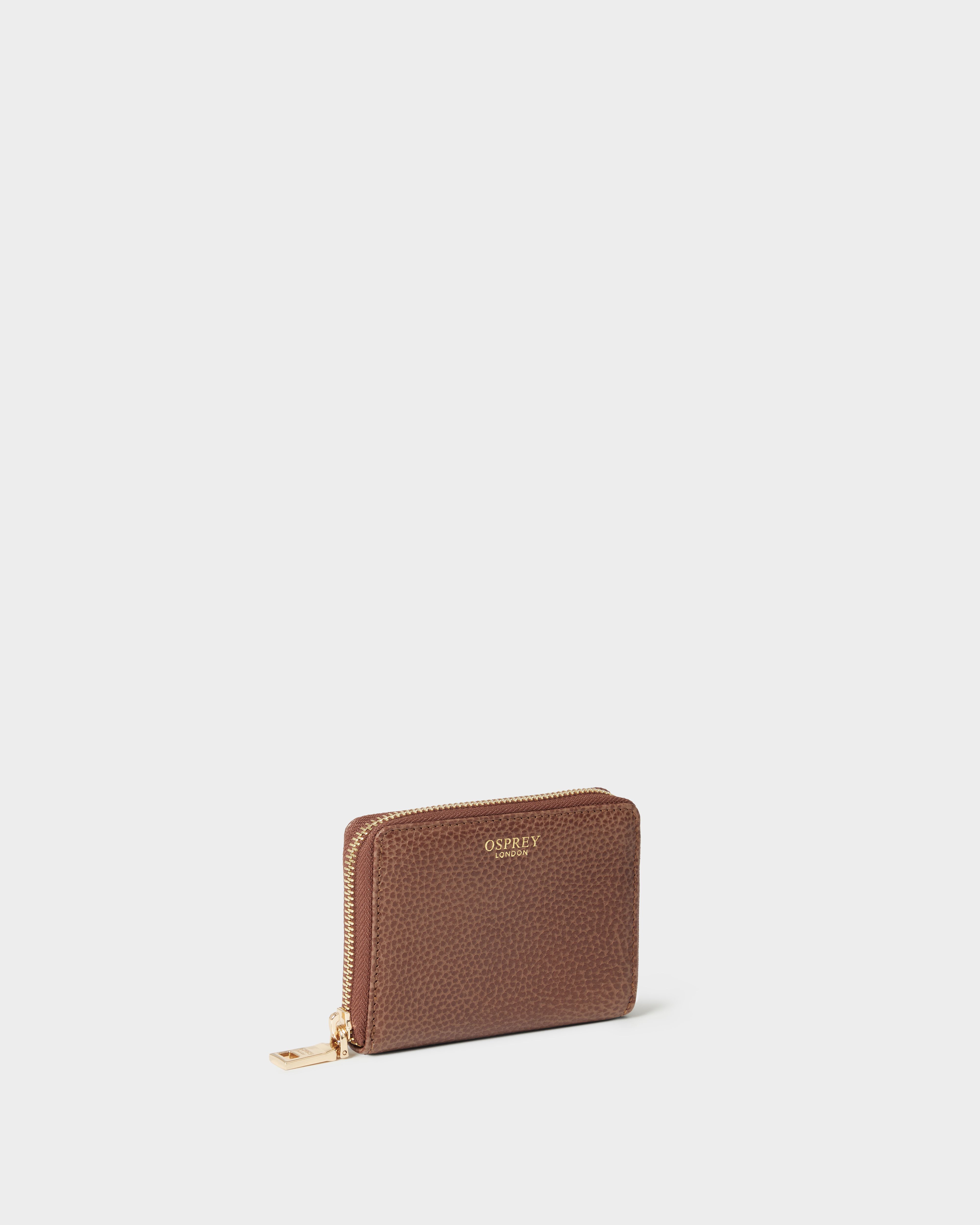 Image number 2 of The Core Small Leather Zip Around Purse in Tan