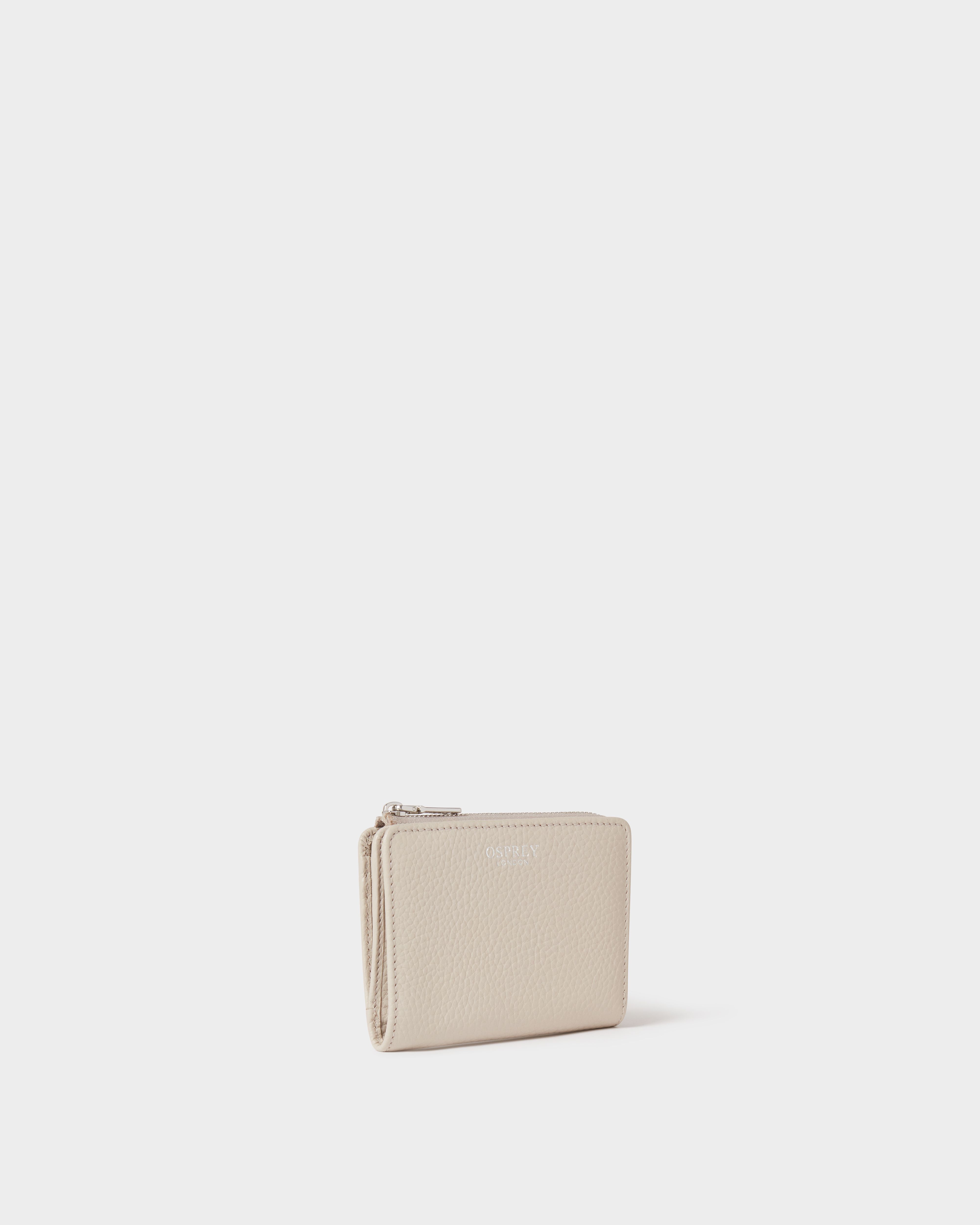 The Core Medium Leather Zip Matinee Purse in Taupe