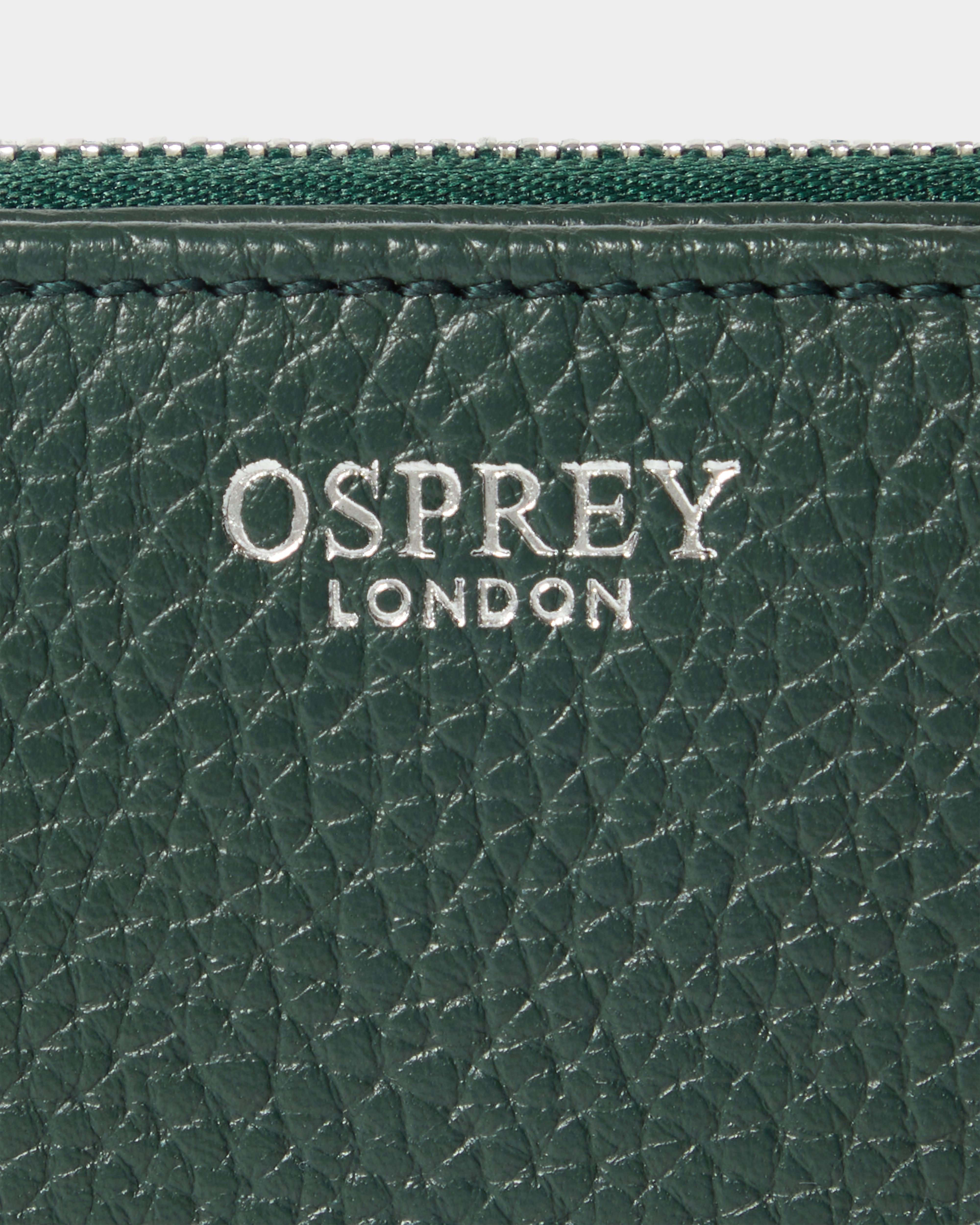 Image number 5 of The Core Medium Leather Zip Matinee Purse in Forest