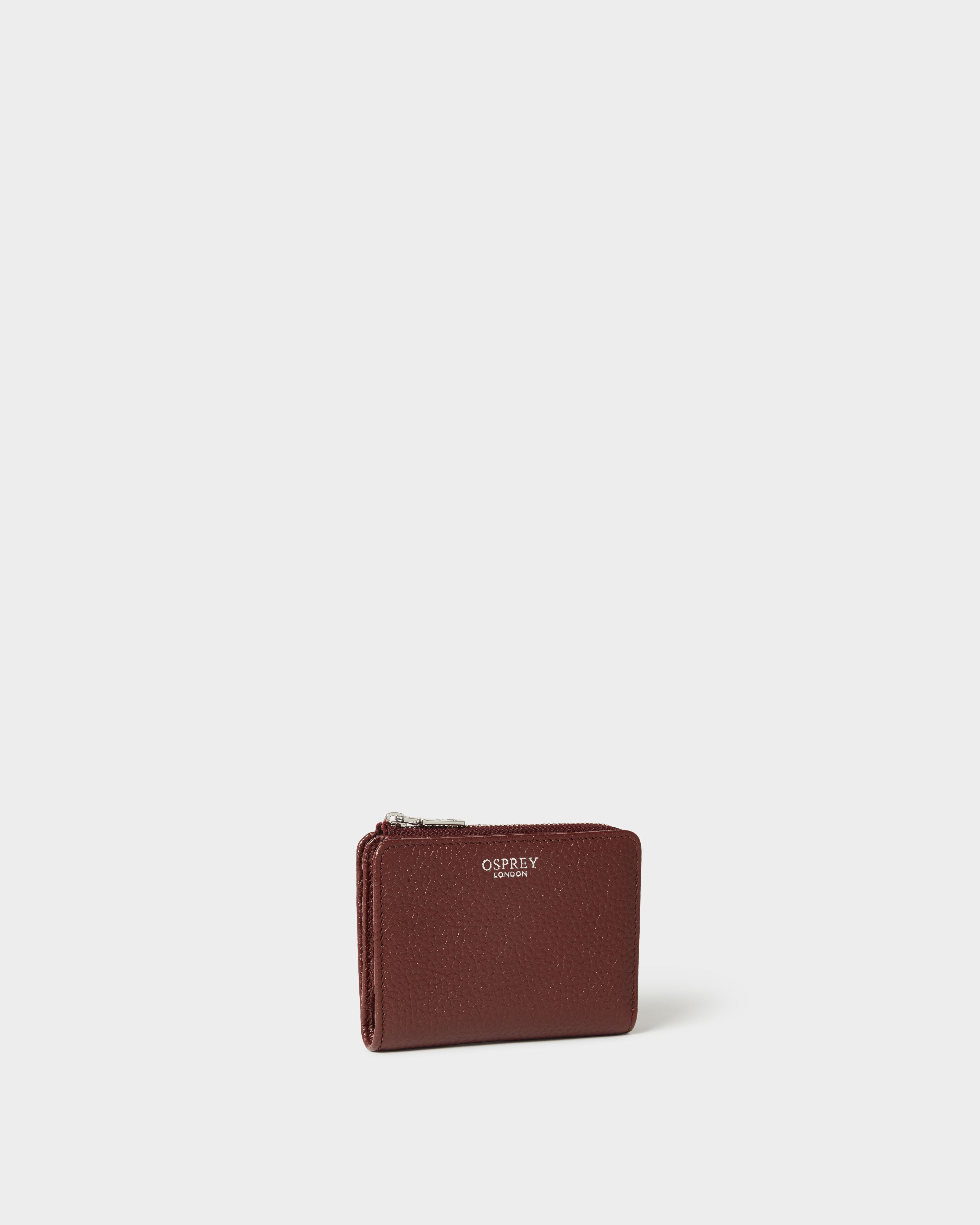 Image number 2 of The Core Medium Leather Zip Matinee Purse in Merlot