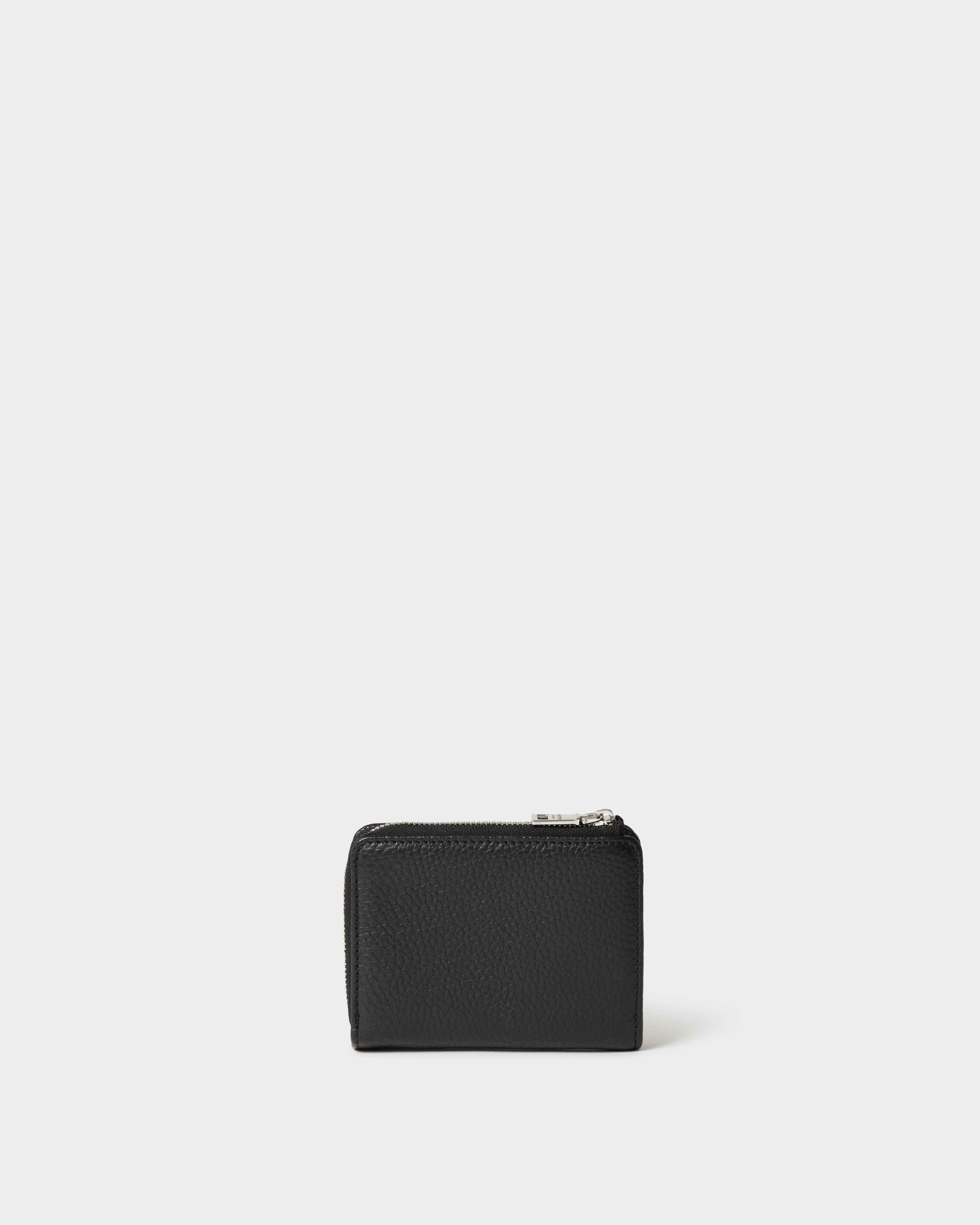 Image number 4 of The Core Medium Leather Zip Matinee Purse in Black