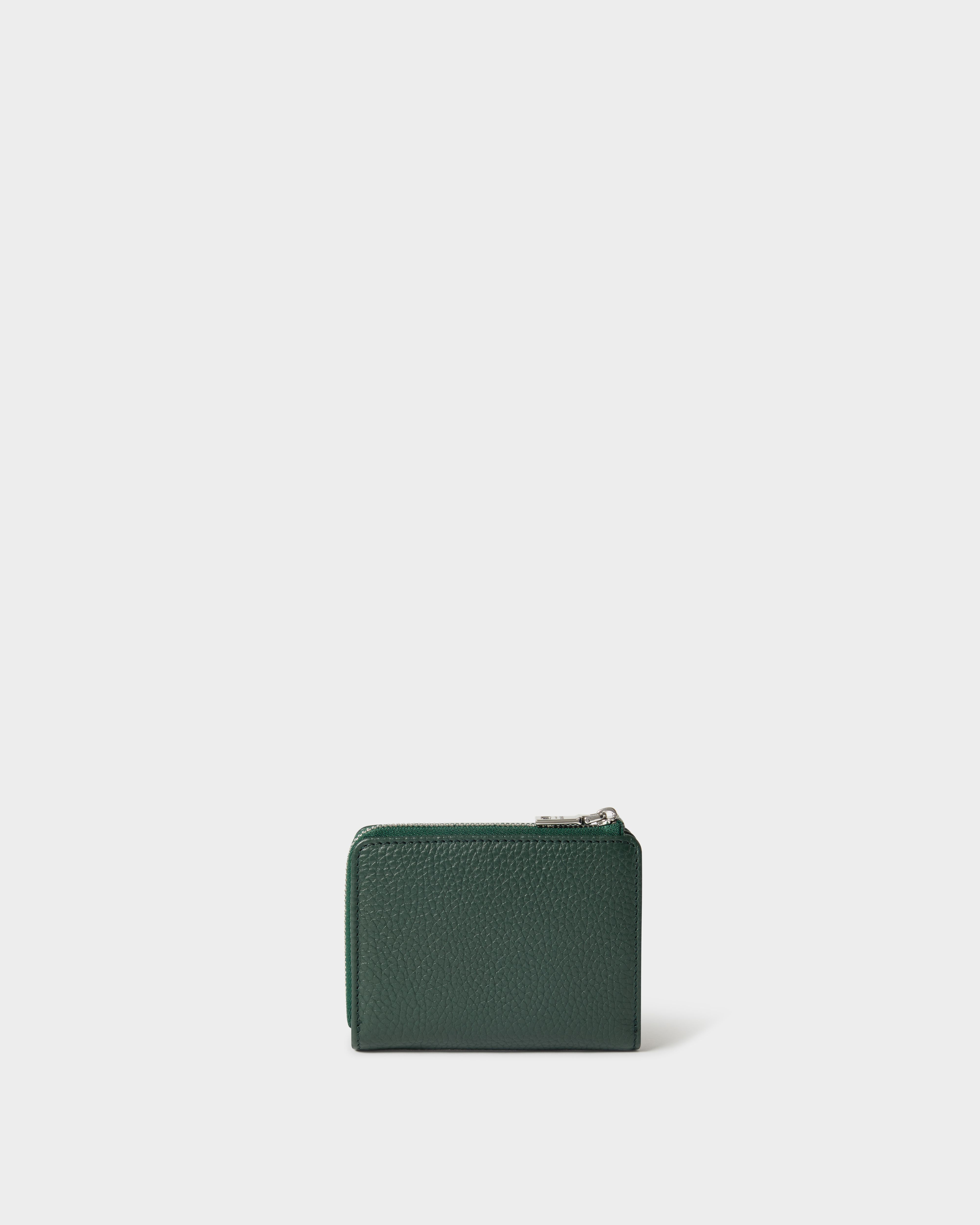 Image number 4 of The Core Medium Leather Zip Matinee Purse in Forest