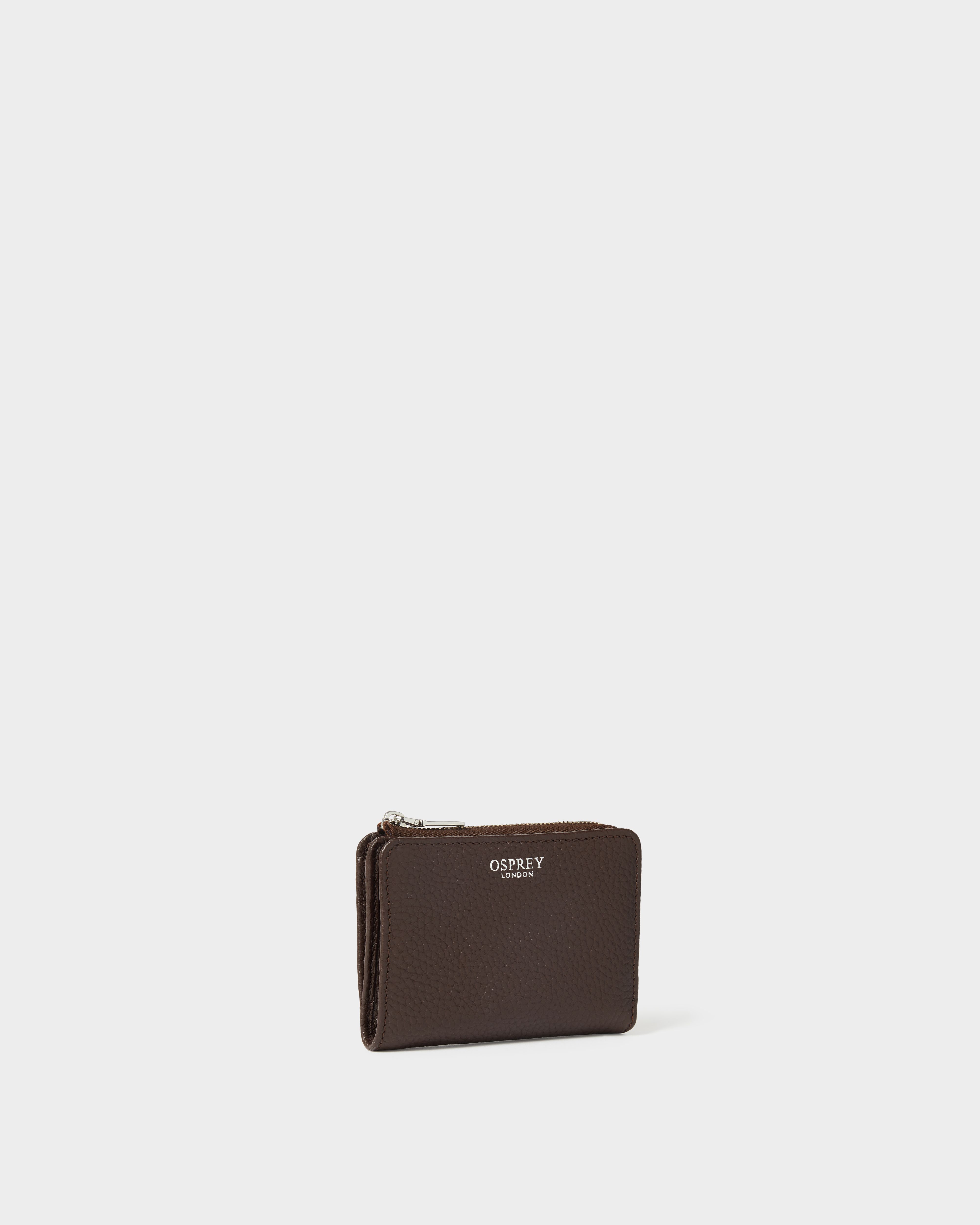 Image number 2 of The Core Medium Leather Zip Matinee Purse in Chocolate