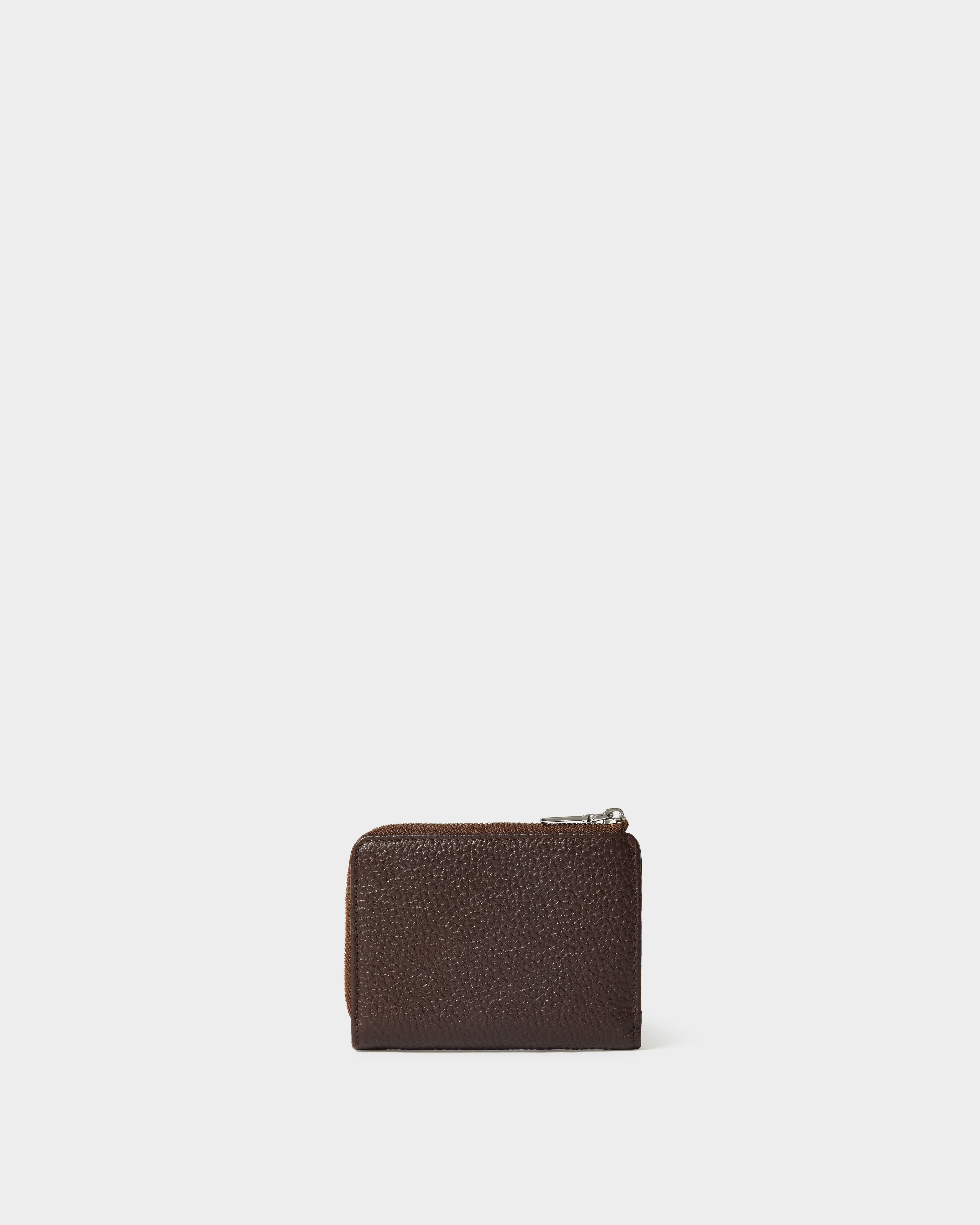Image number 4 of The Core Medium Leather Zip Matinee Purse in Chocolate