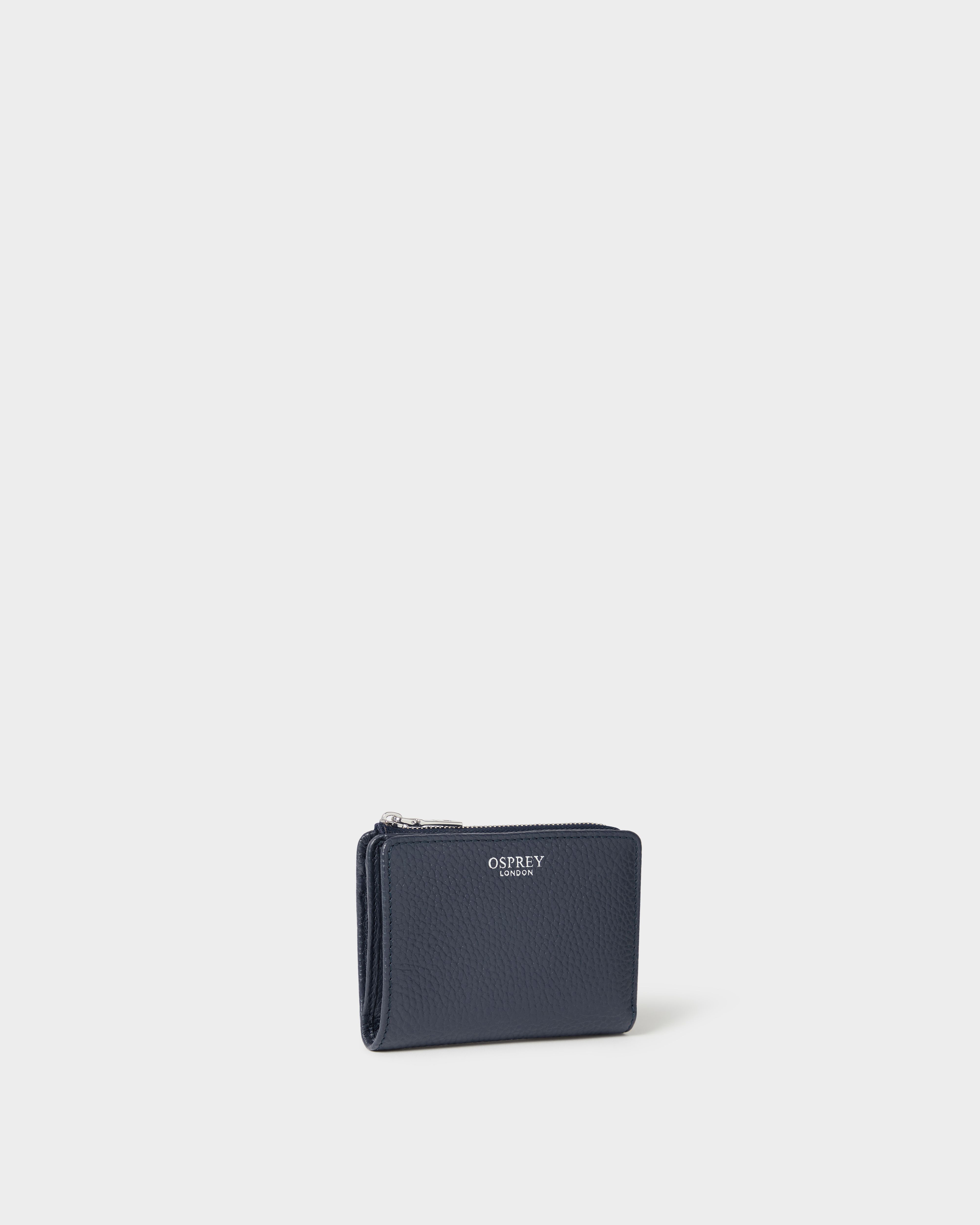 Image number 2 of The Core Medium Leather Zip Matinee Purse in Navy