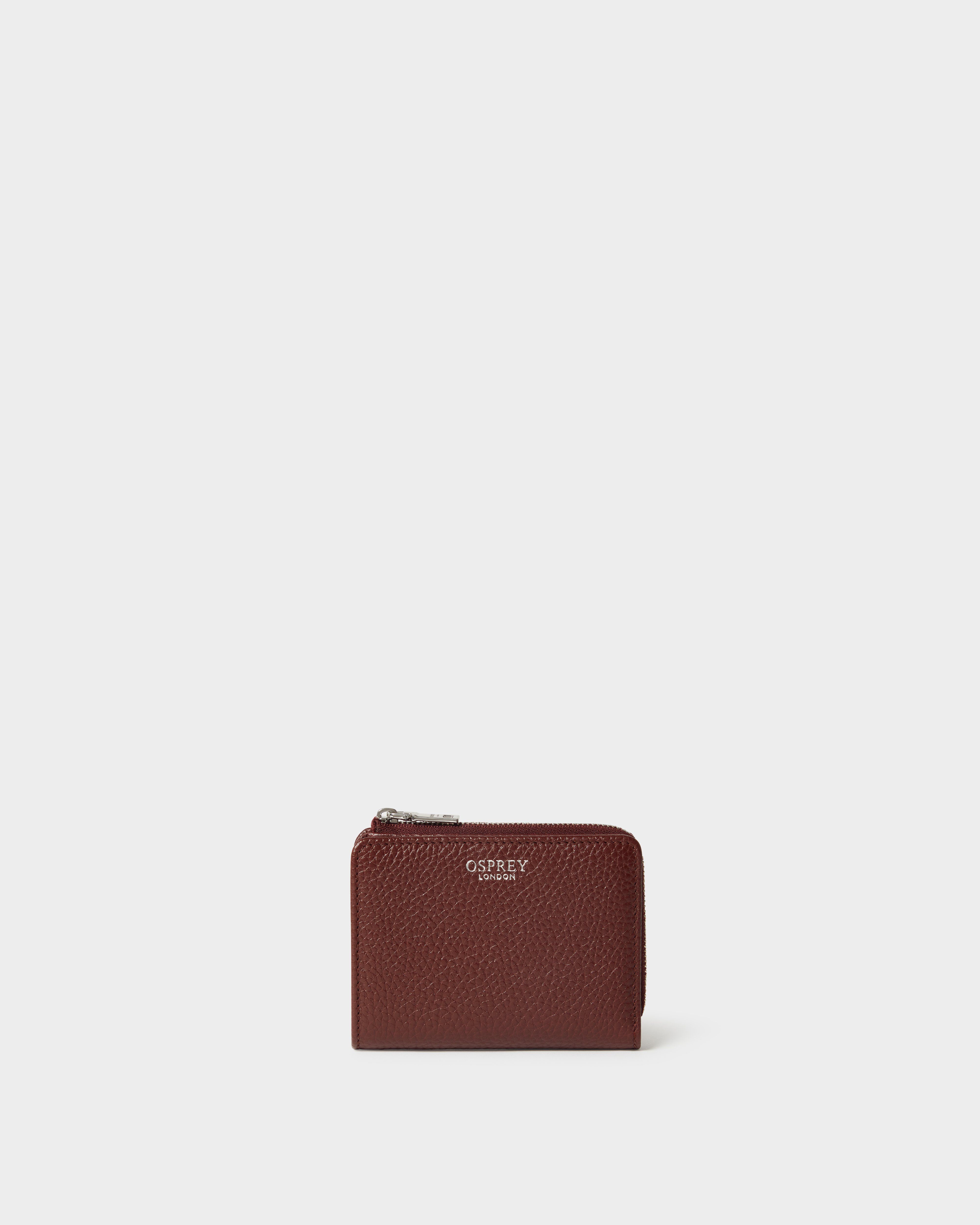 The Core Medium Leather Zip Matinee Purse in Merlot