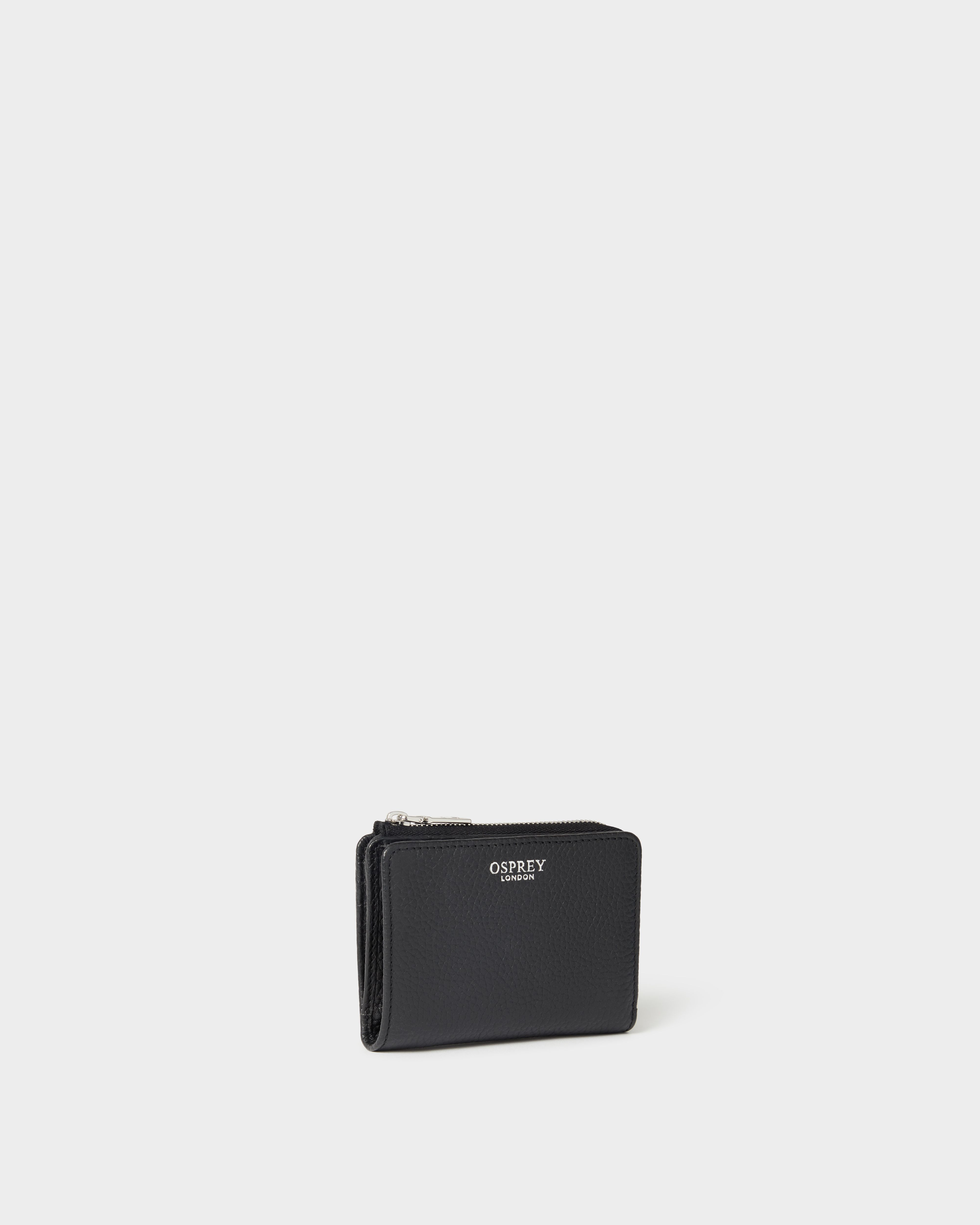 Image number 2 of The Core Medium Leather Zip Matinee Purse in Black