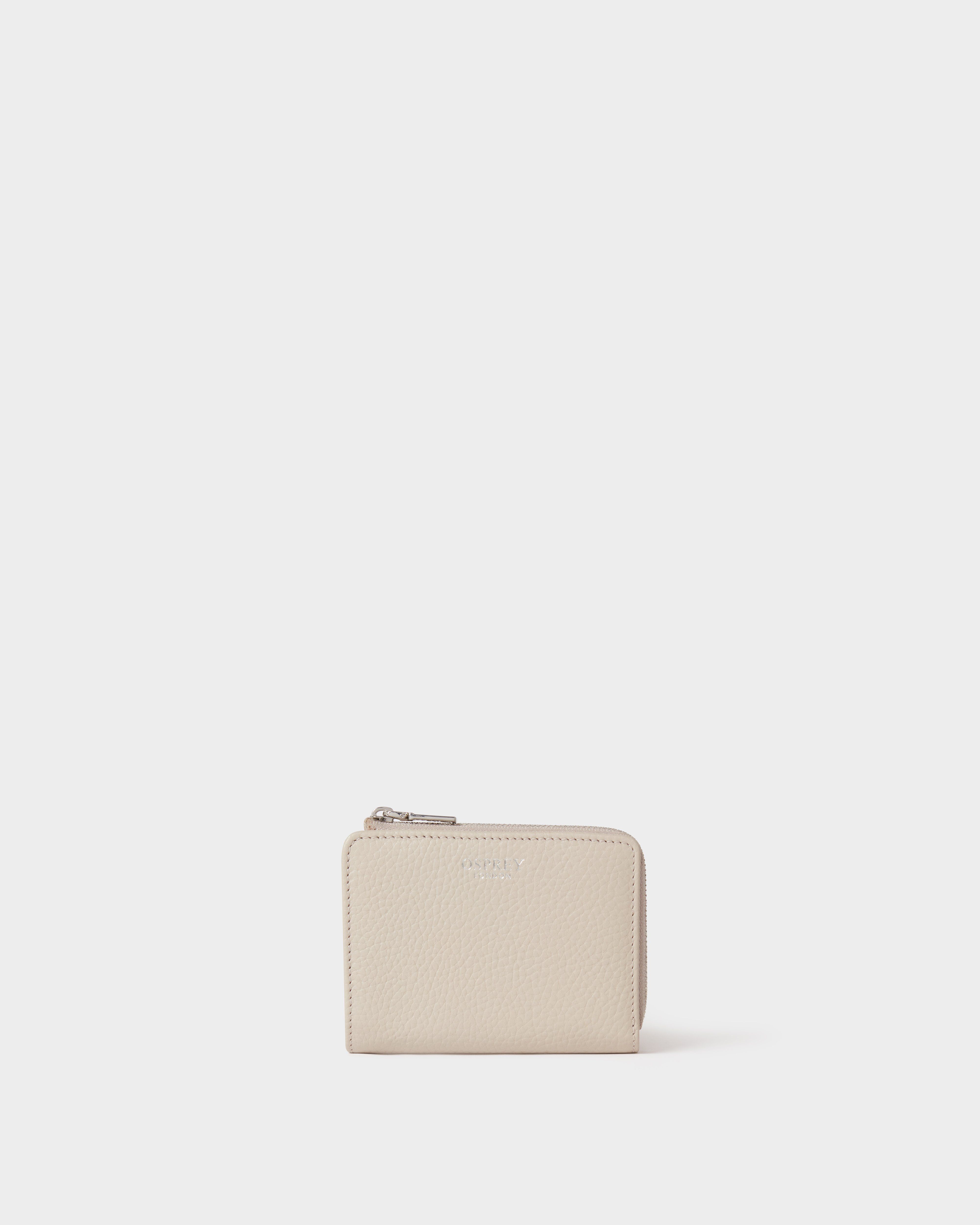 The Core Medium Leather Zip Matinee Purse in Taupe