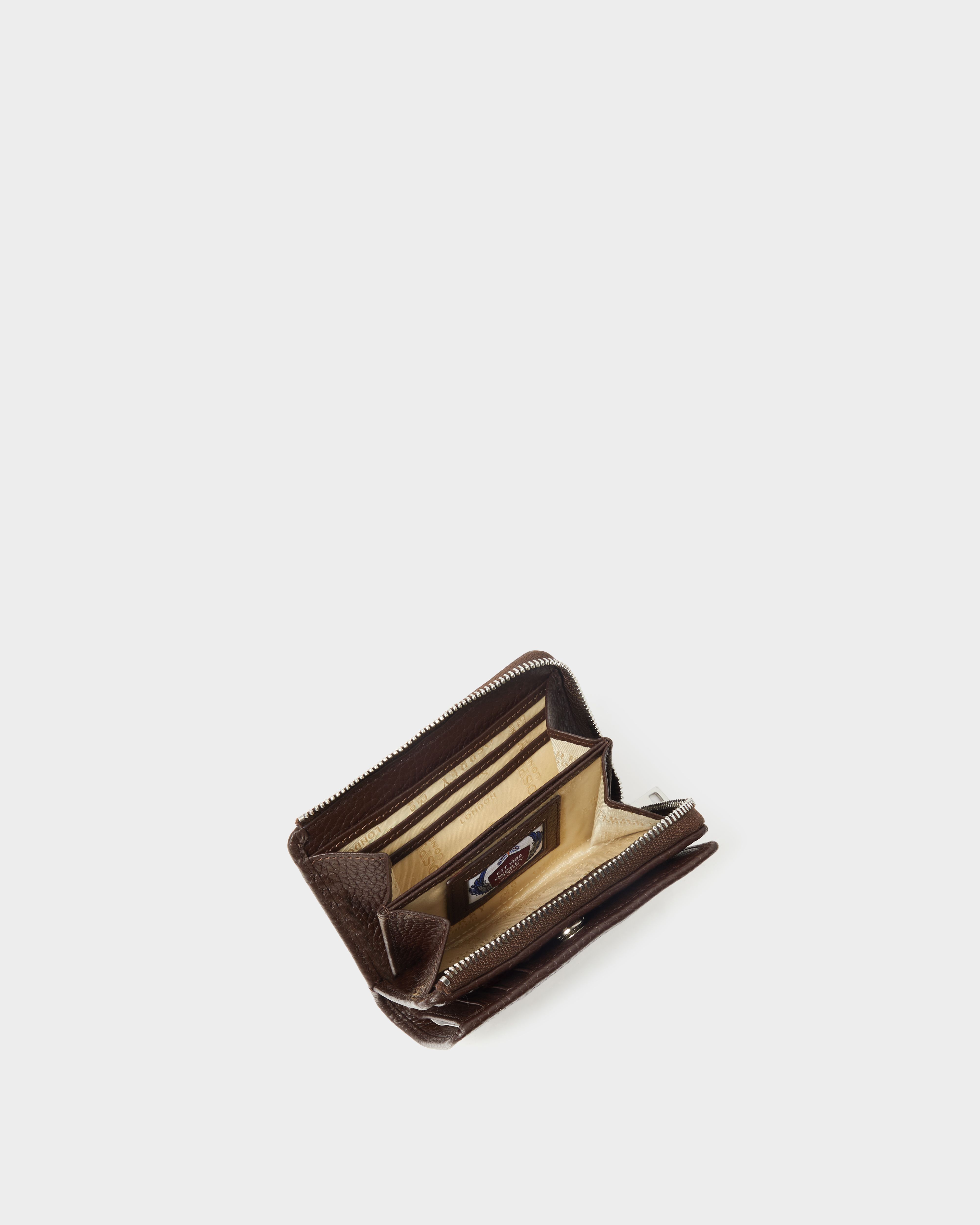 Image number 3 of The Core Medium Leather Zip Matinee Purse in Chocolate
