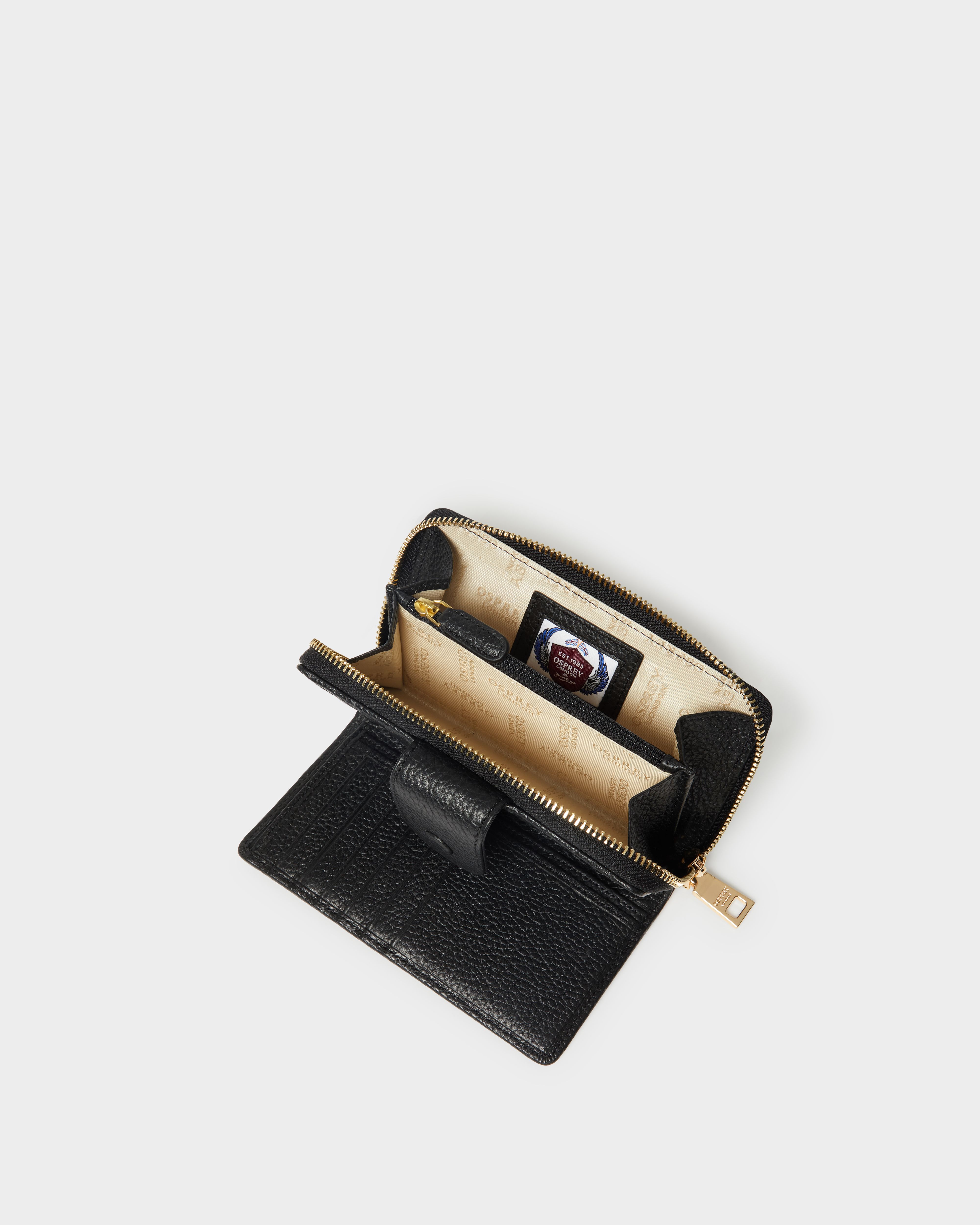 Image number 3 of The Core Medium Leather Popper Matinee Purse in Black